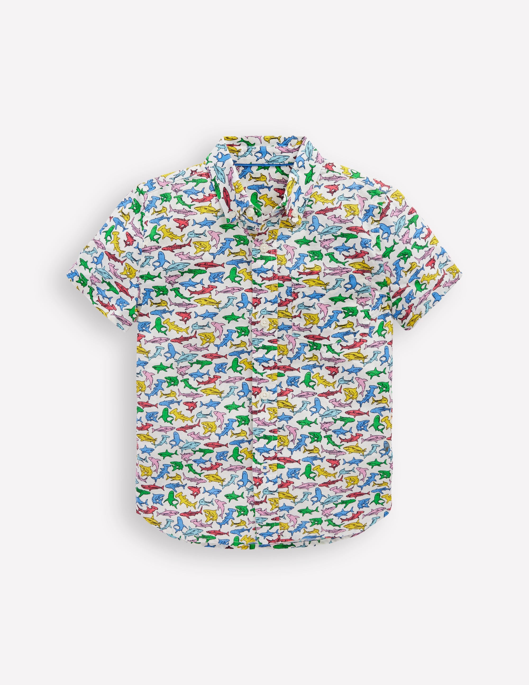 Chemise en coton et lin-Bunt Haie - Image 1