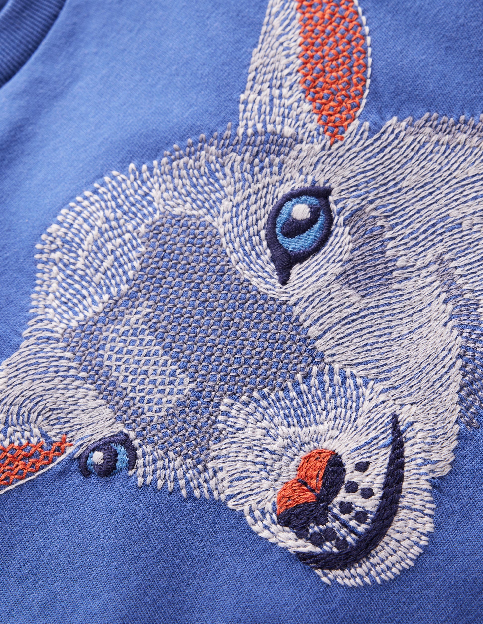T-Shirt mit Superstitch-Design-Blauhäher Ziege-3