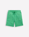 Short de survêtement teint en pièce-Vert épicéa