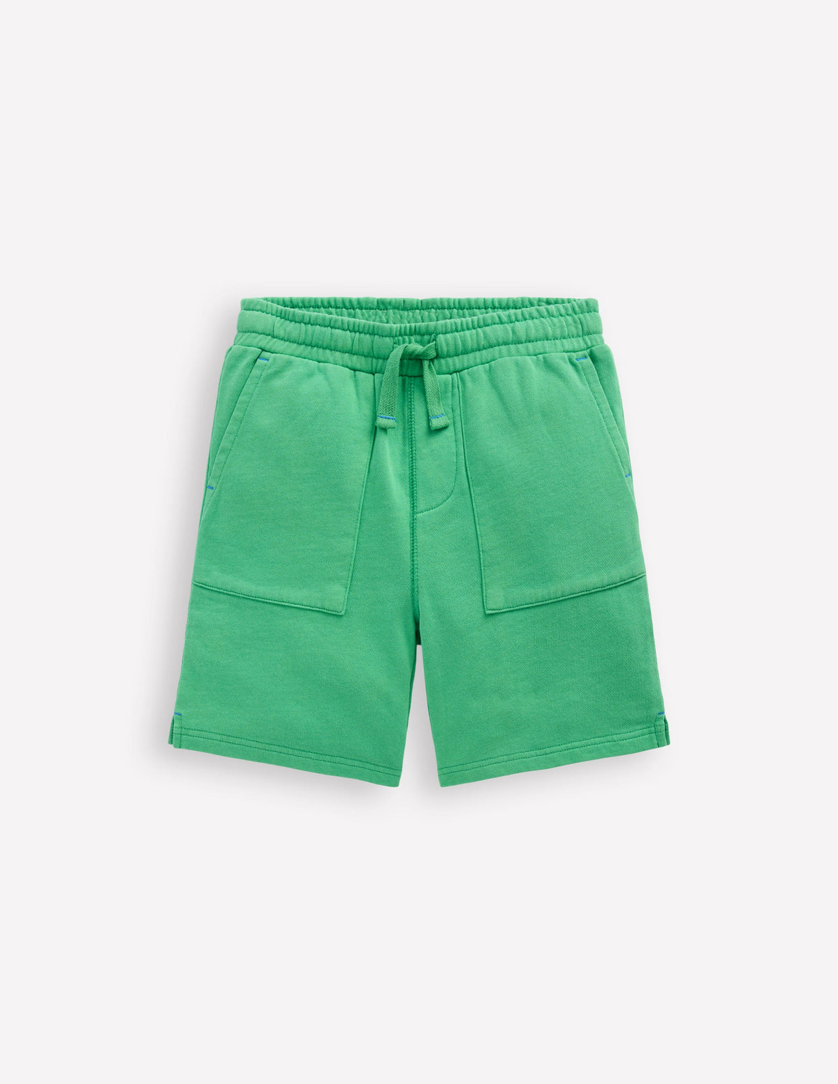 Short de survêtement teint en pièce-Vert épicéa-1