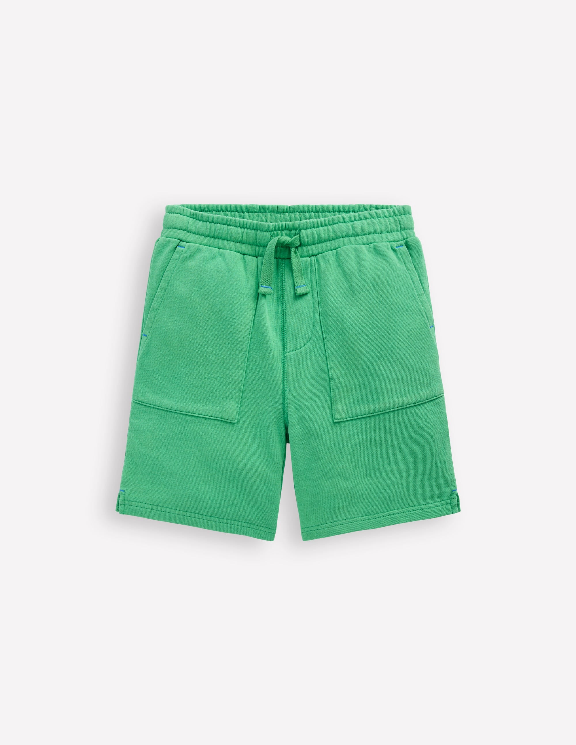 Short de survêtement teint en pièce-Vert épicéa - Image 1