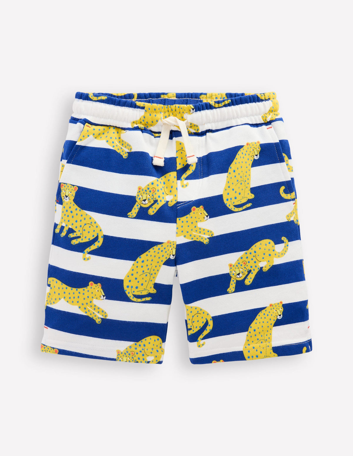 Short imprimé-Rayé léopard bleu vif-2