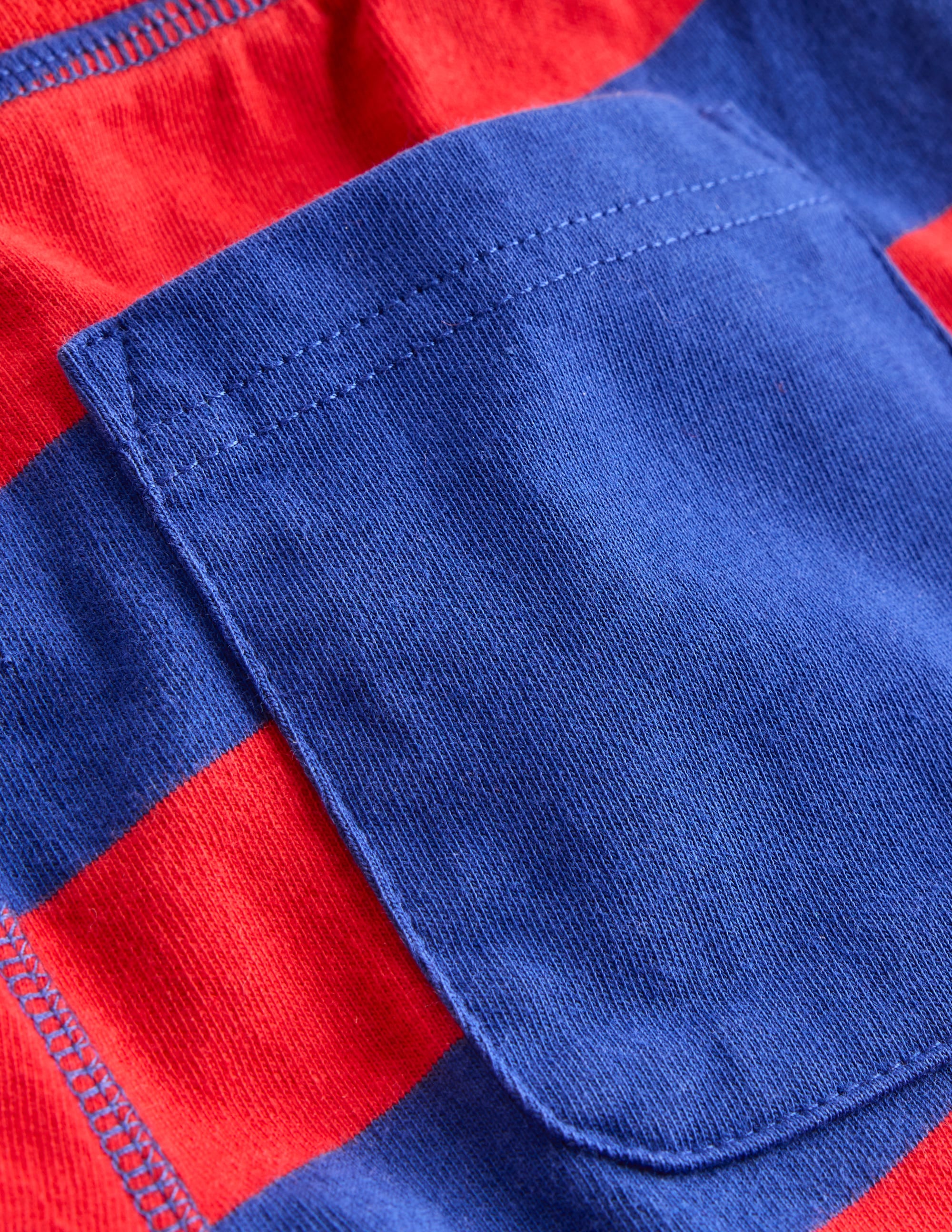 Baggyshorts aus Jersey-Mohnblumenrot/Saphirblau - Image 3