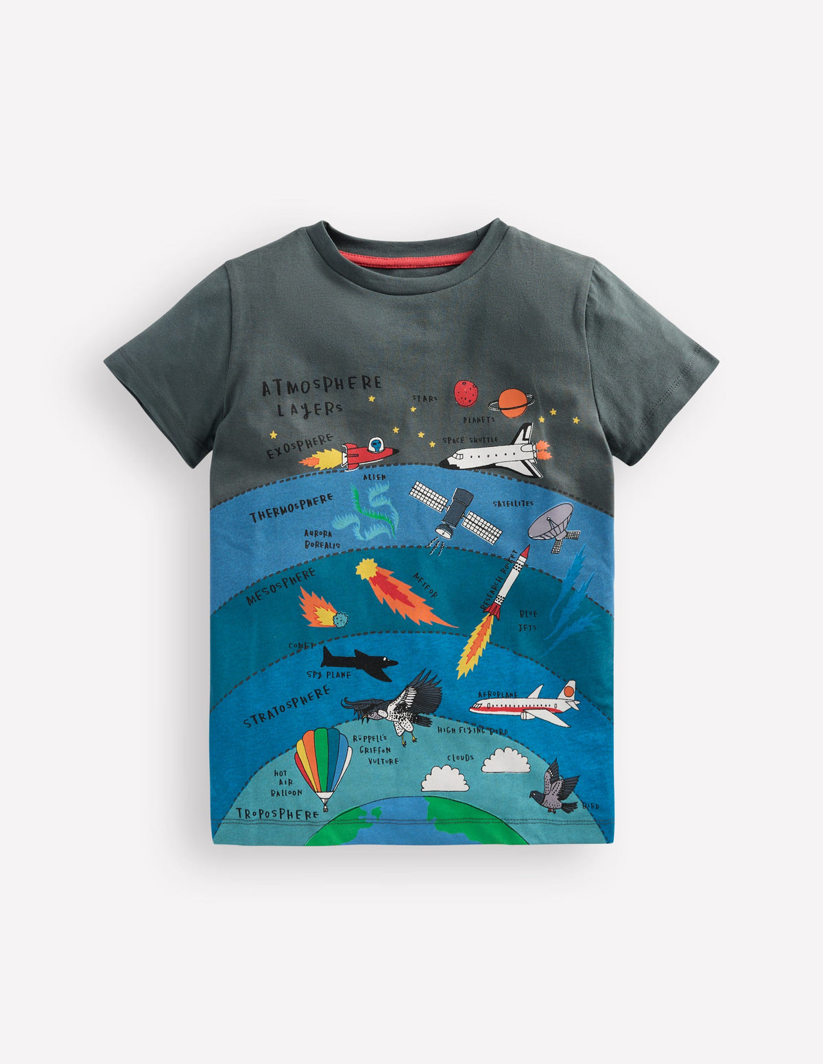 T-Shirt mit Grafik-Rauchgrau Erdatmosphäre - Image 1