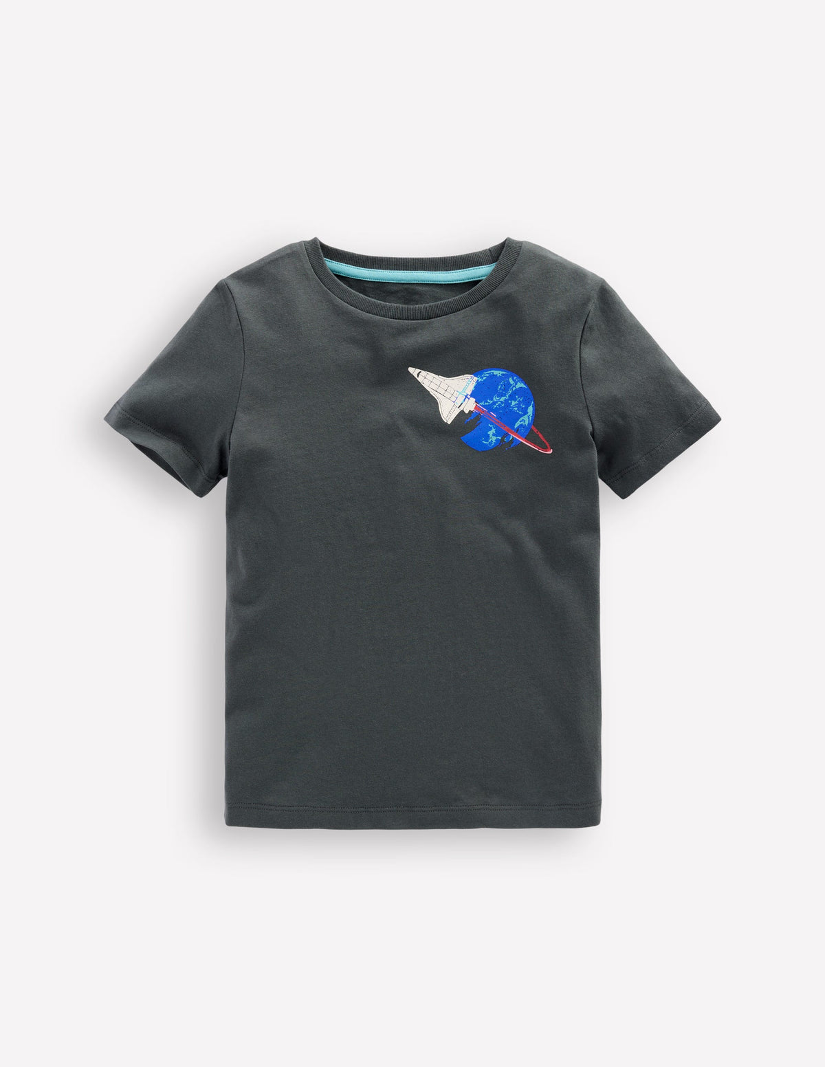 T-shirt à imprimé recto verso-Motif spatial fumée - Image 1