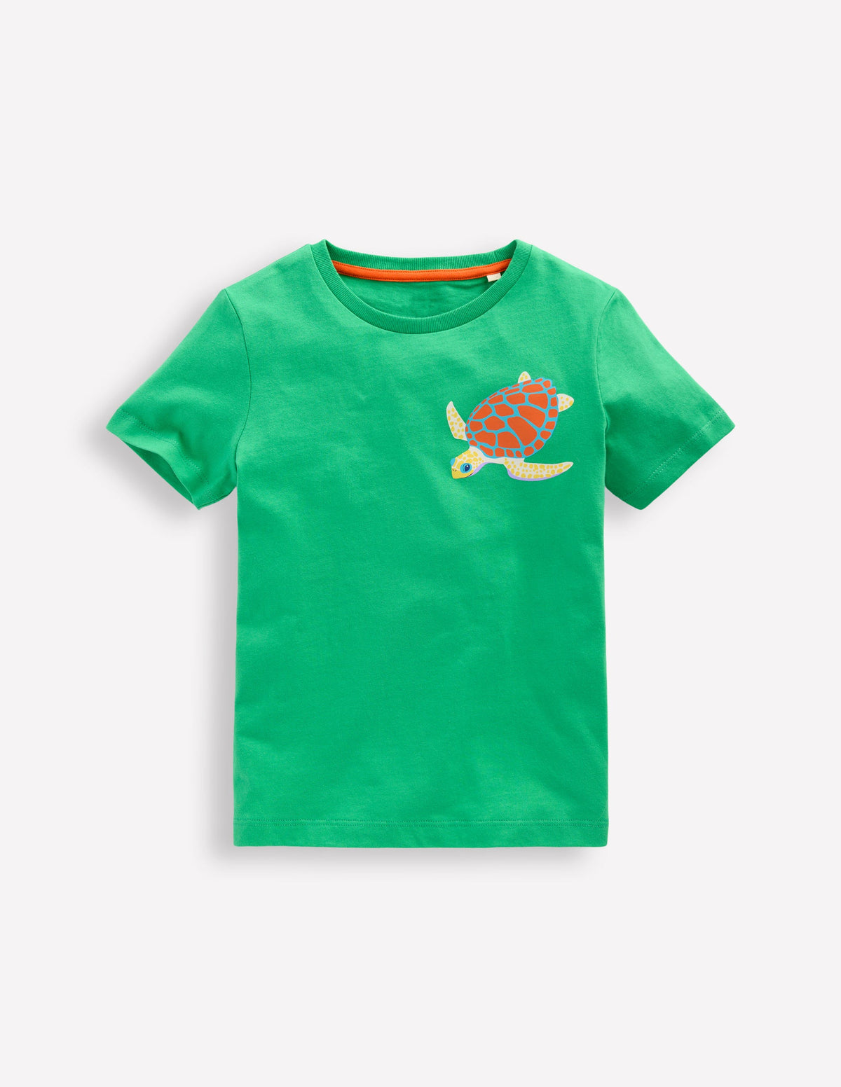 T-Shirt mit Druck auf Vorder- und Rückseite-Aquamarin-Blau Schildkröten-1