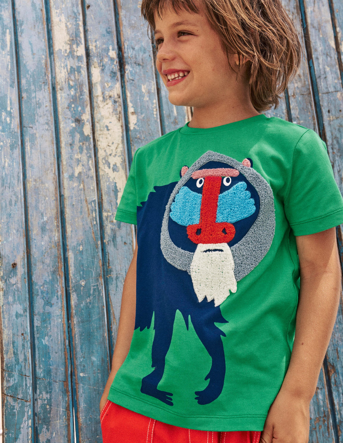 Lustiges T-Shirt mit Grafik-Blassgrün Pavian-4