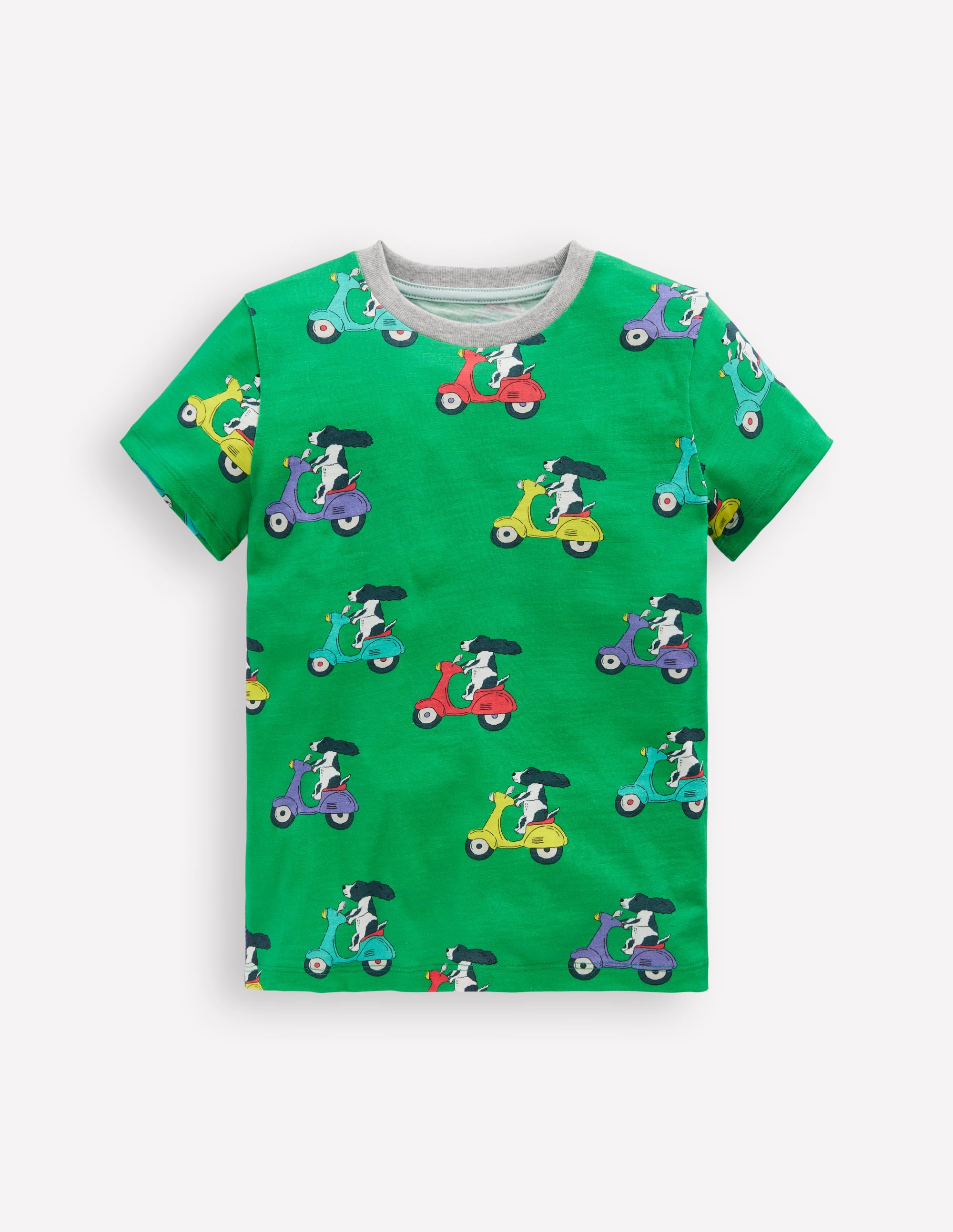 T-Shirt mit durchgehendem Muster-Setzlingsgrün Welpe Roller - Image 1