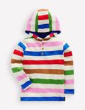 Button-Down-Kapuzenpullover-Galerie-Blau Bunt Streifen