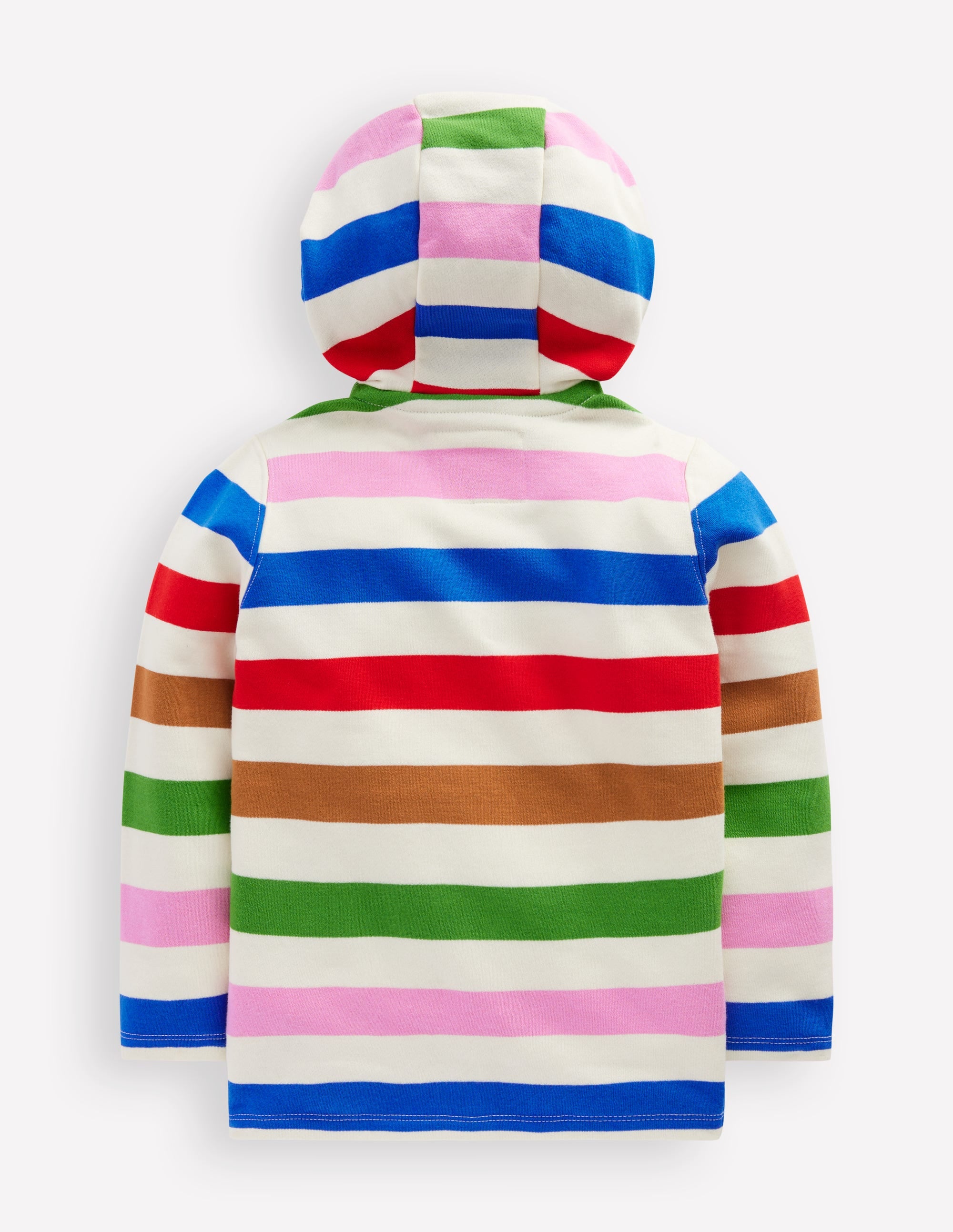 Button-Down-Kapuzenpullover-Galerie-Blau Bunt Streifen - Image 2