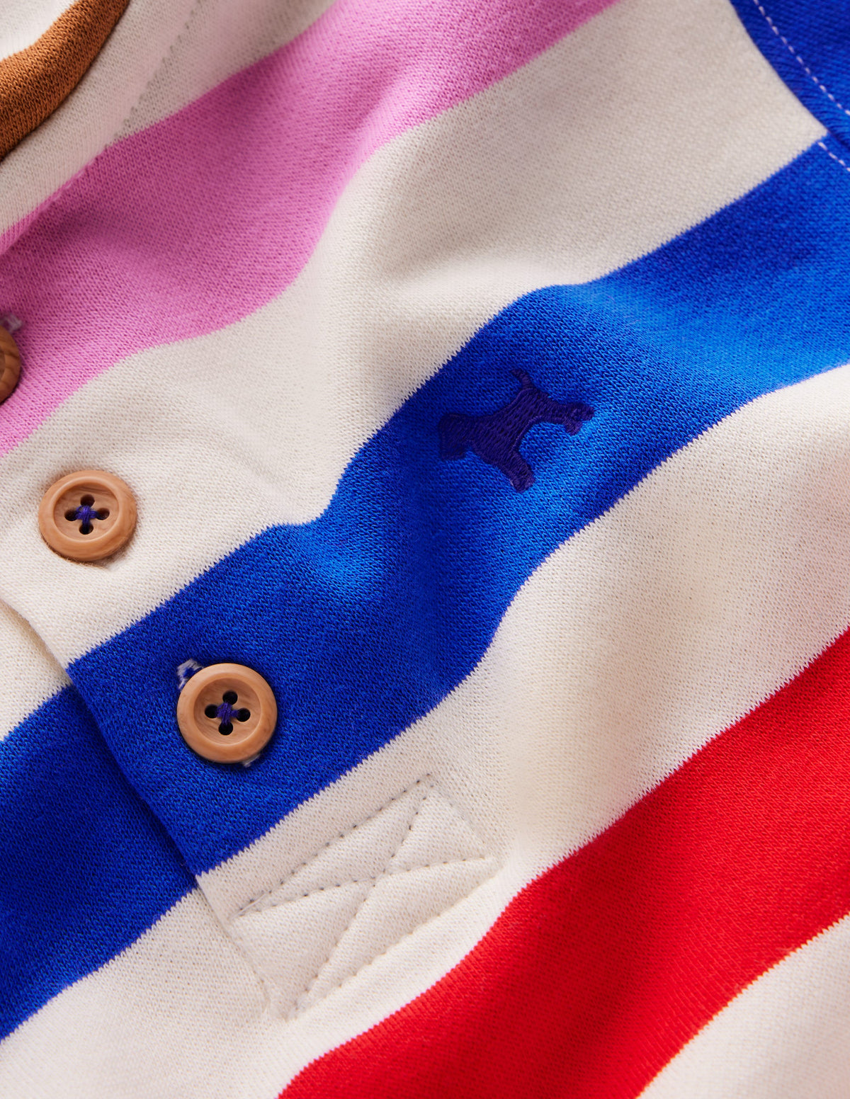 Button-Down-Kapuzenpullover-Galerie-Blau Bunt Streifen - Image 3
