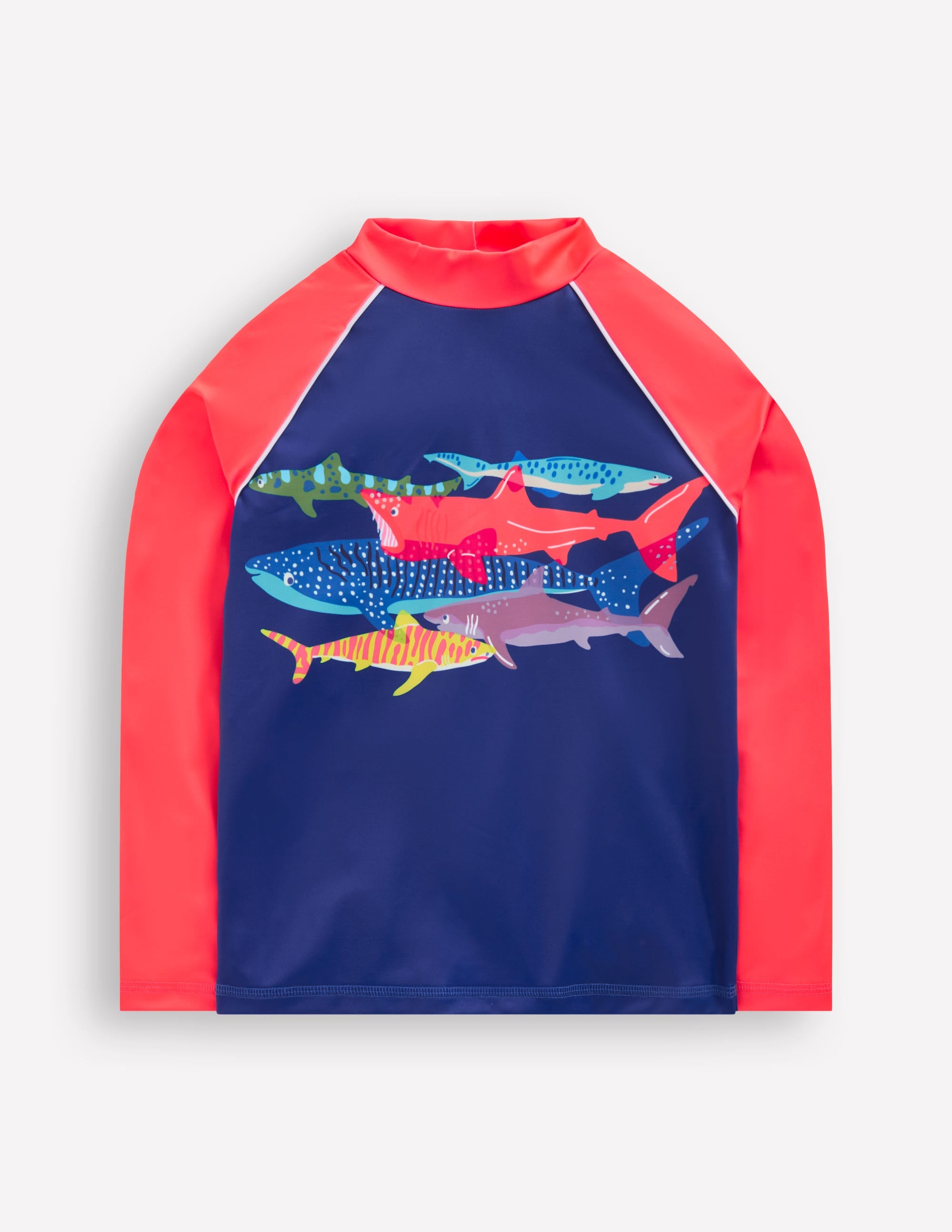 Haut de plage à logo-Requins imprimé riso - Image 1