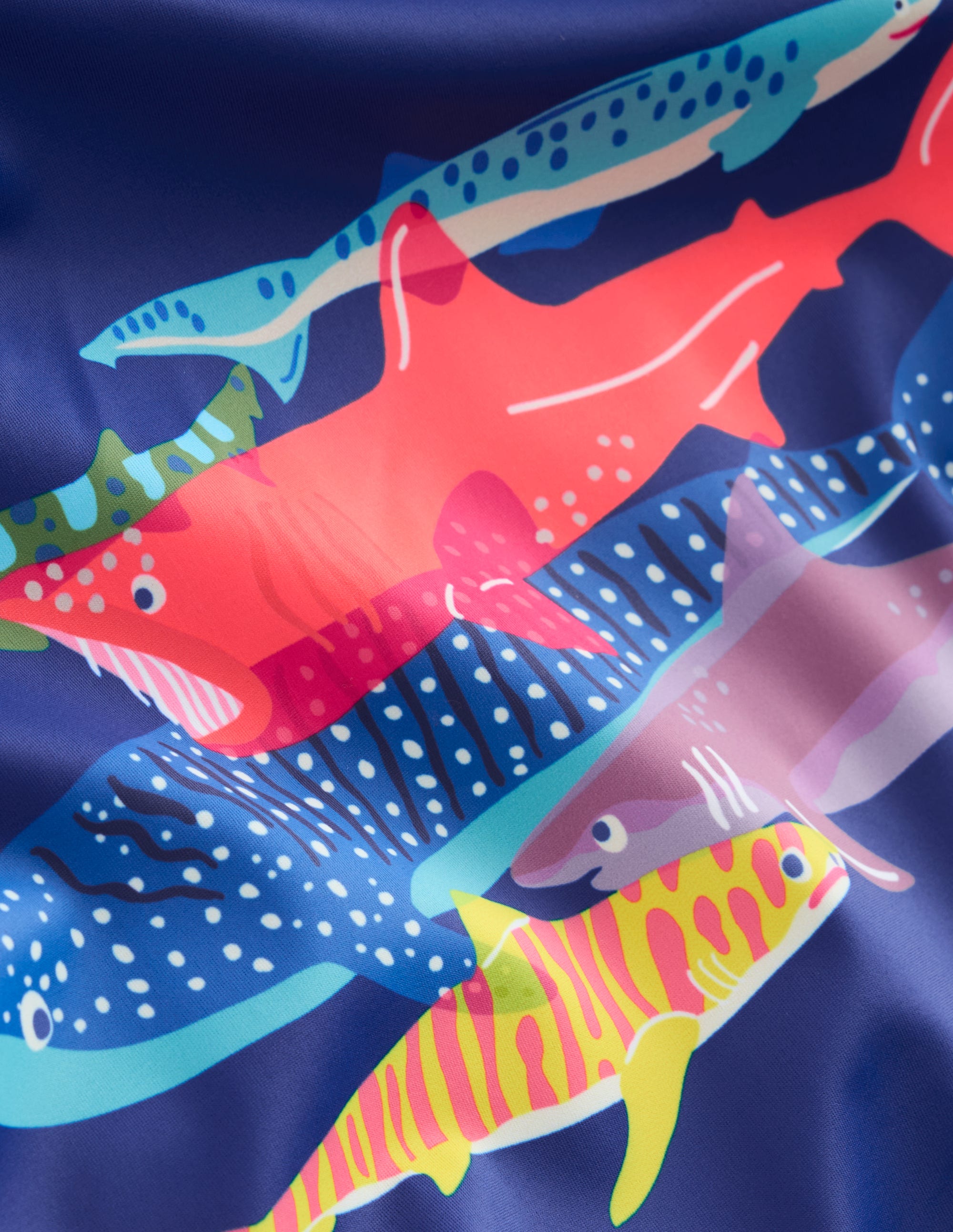 Haut de plage à logo-Requins imprimé riso - Image 3