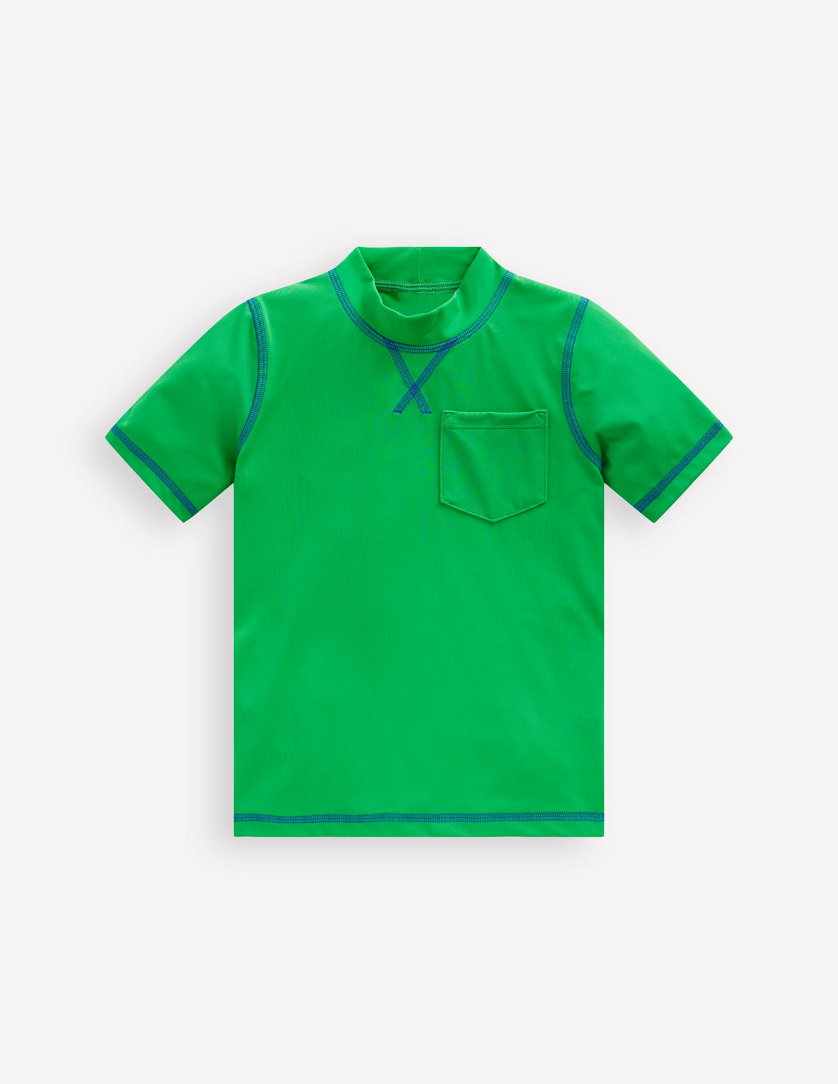 Kurzärmliges Badeshirt-Baumgrün-1