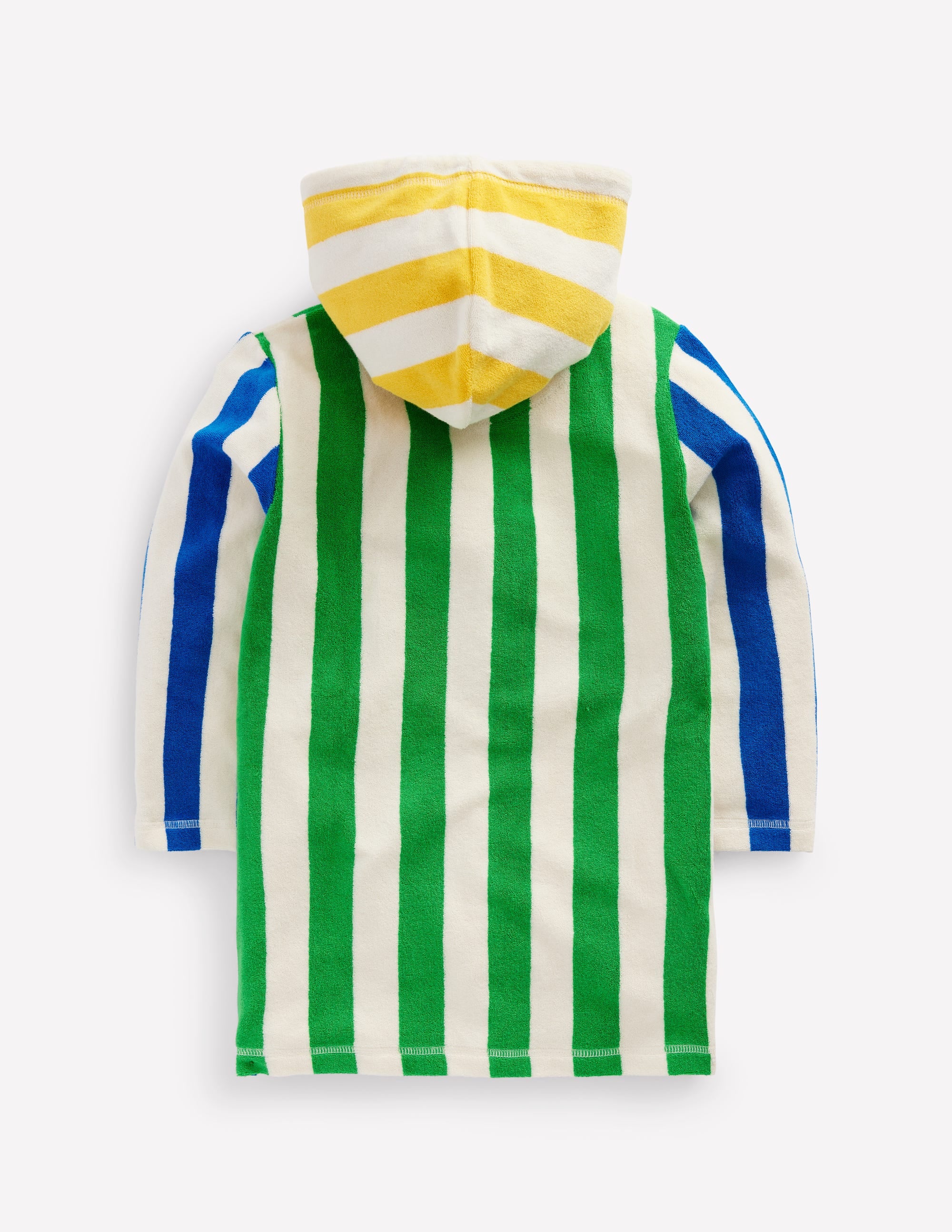 Frottee-Badeponcho mit Reißverschluss-Highland-Grün Blockfarben - Image 2