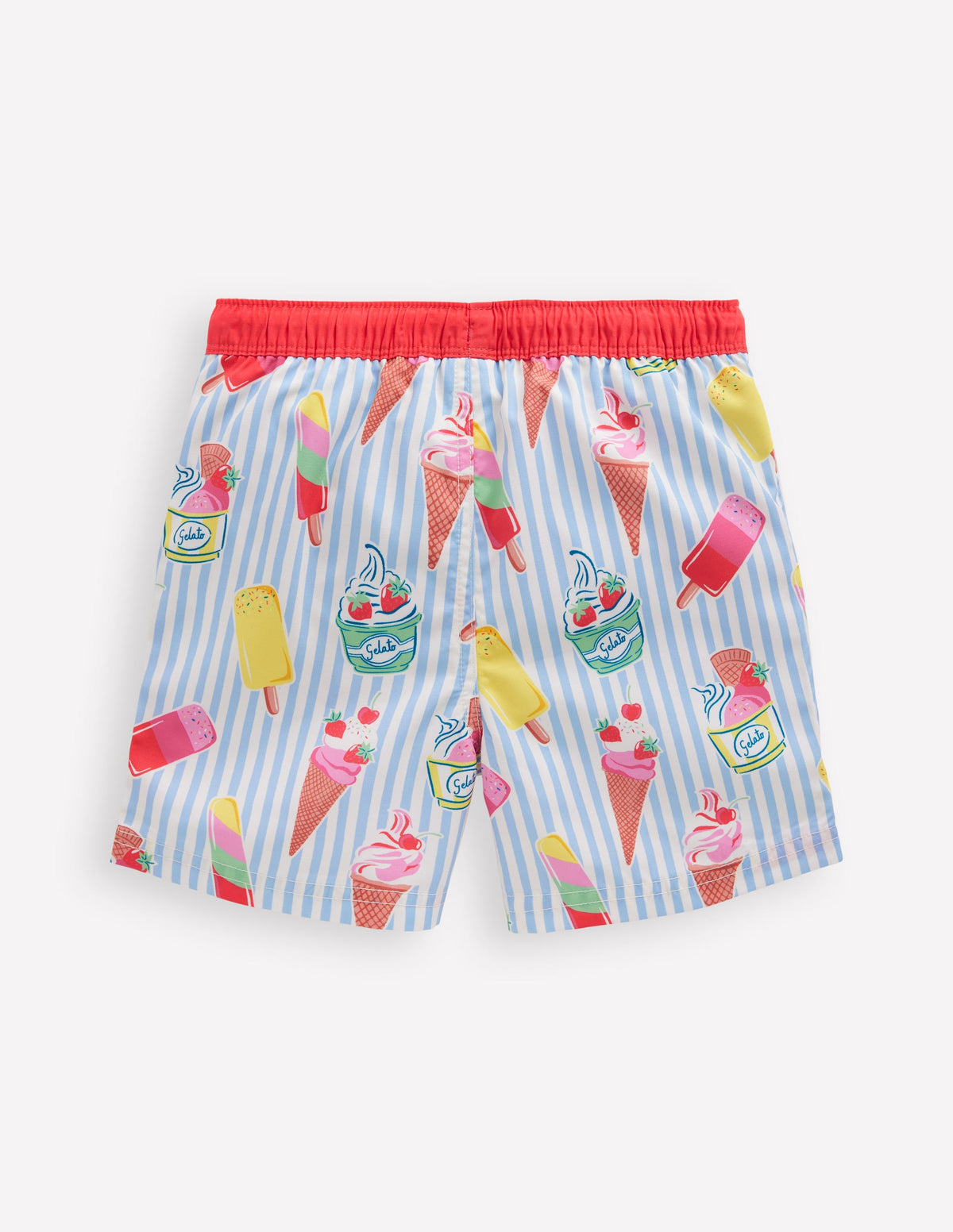 Short de bain-Rayé glace bleu vintage - Image 2