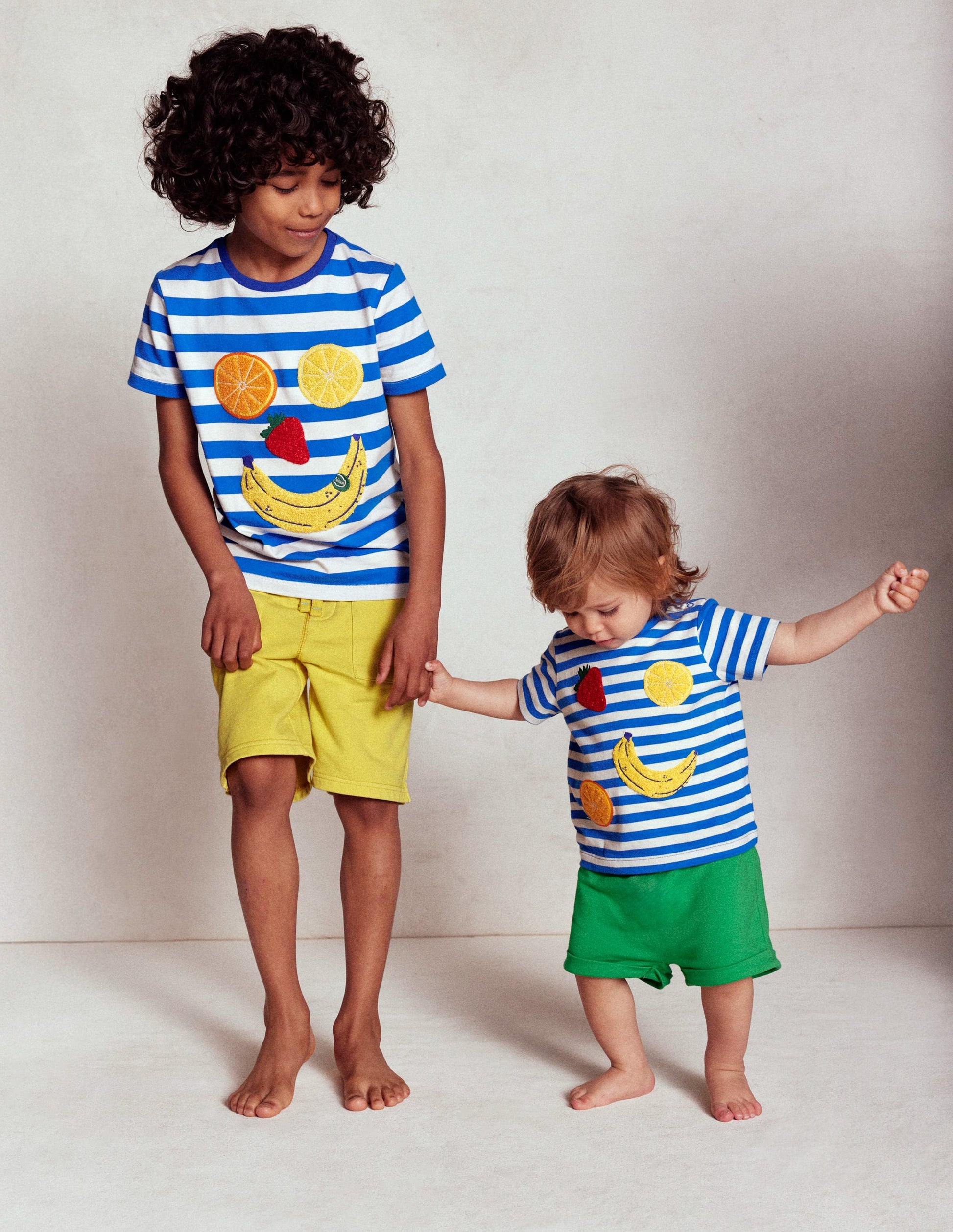 Short Sleeve Bouclé T-shirt-Gallery Blue/ Ivory Fruit Face-7
