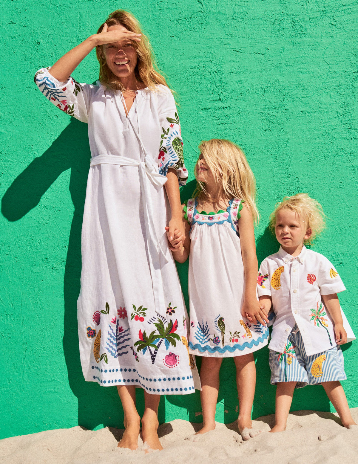 Chemise fun en coton-Broderie jungle campanule - Image 8