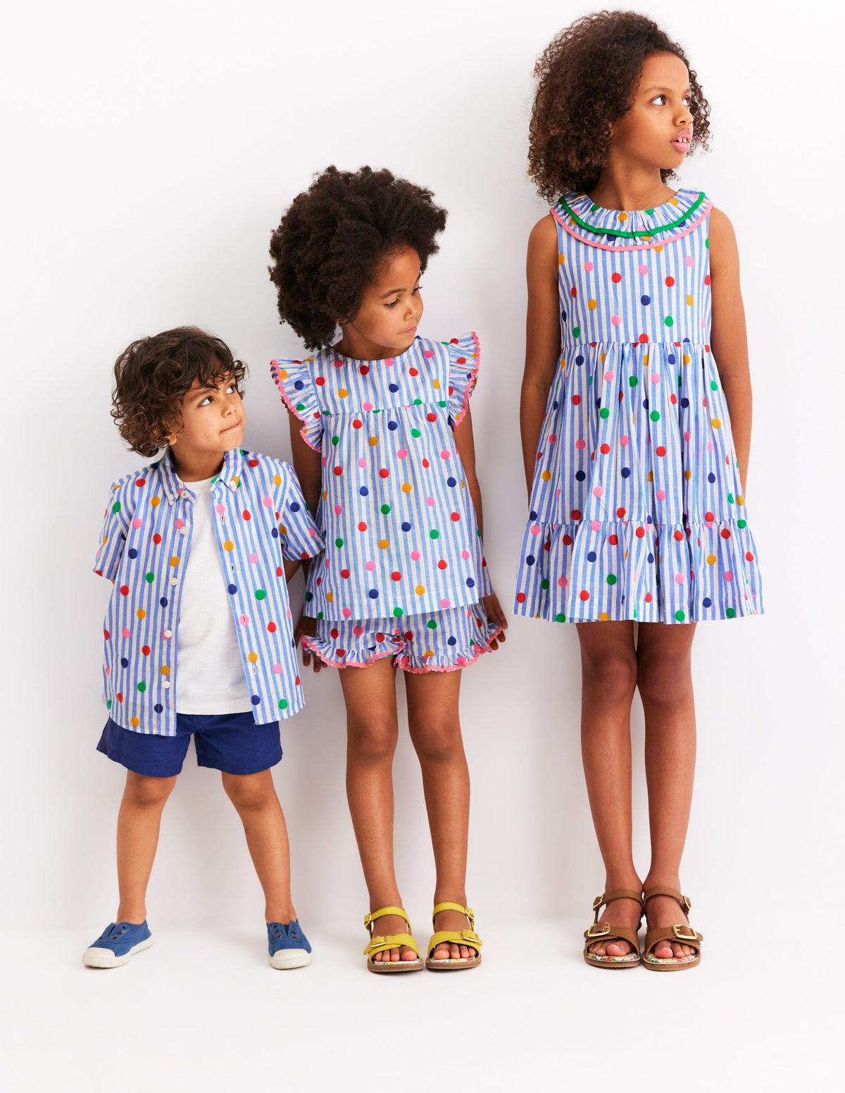 Fun Cotton Shirt-Peacock Plume Blue Spot-5