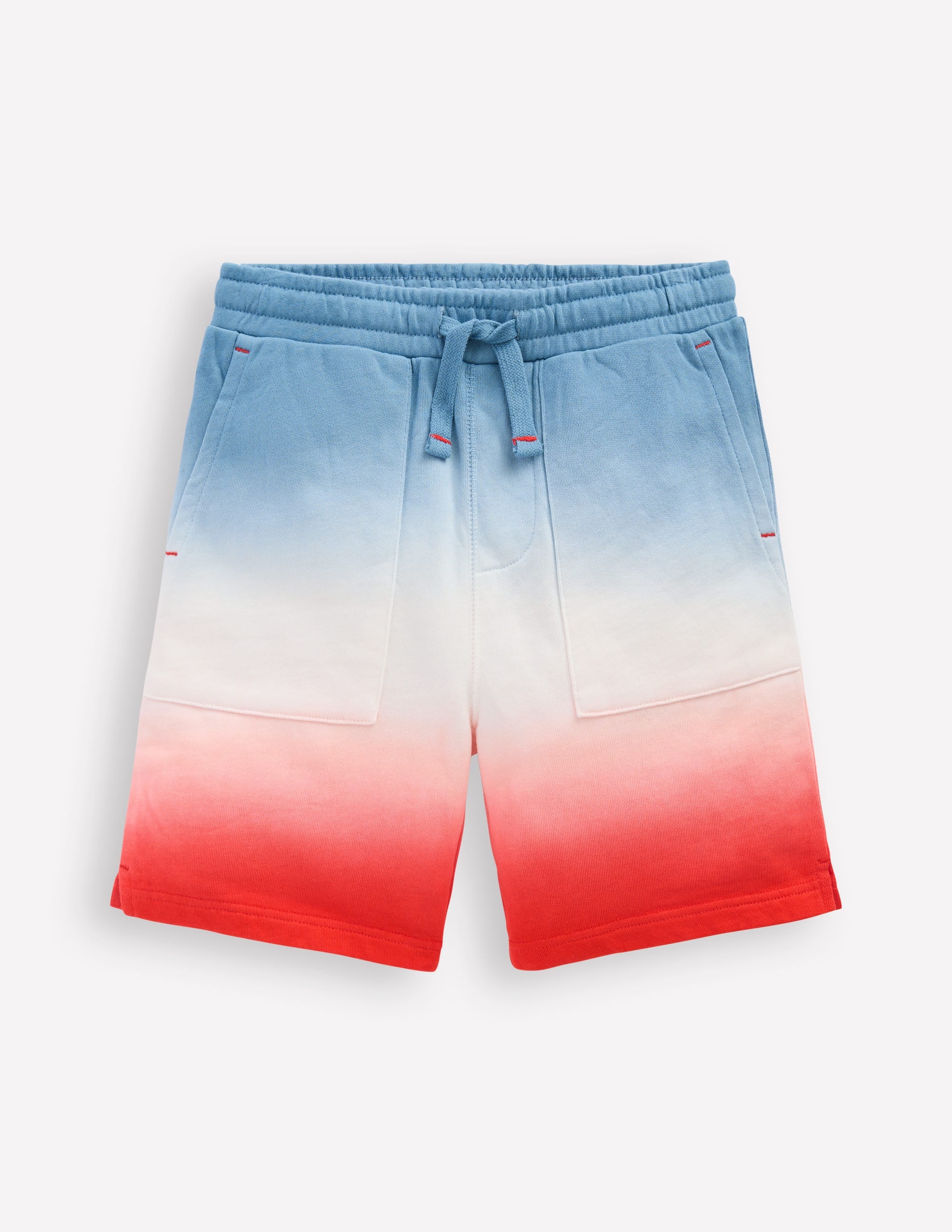 Shorts mit Batikmuster-Gletscherblau und Orange - Image 1