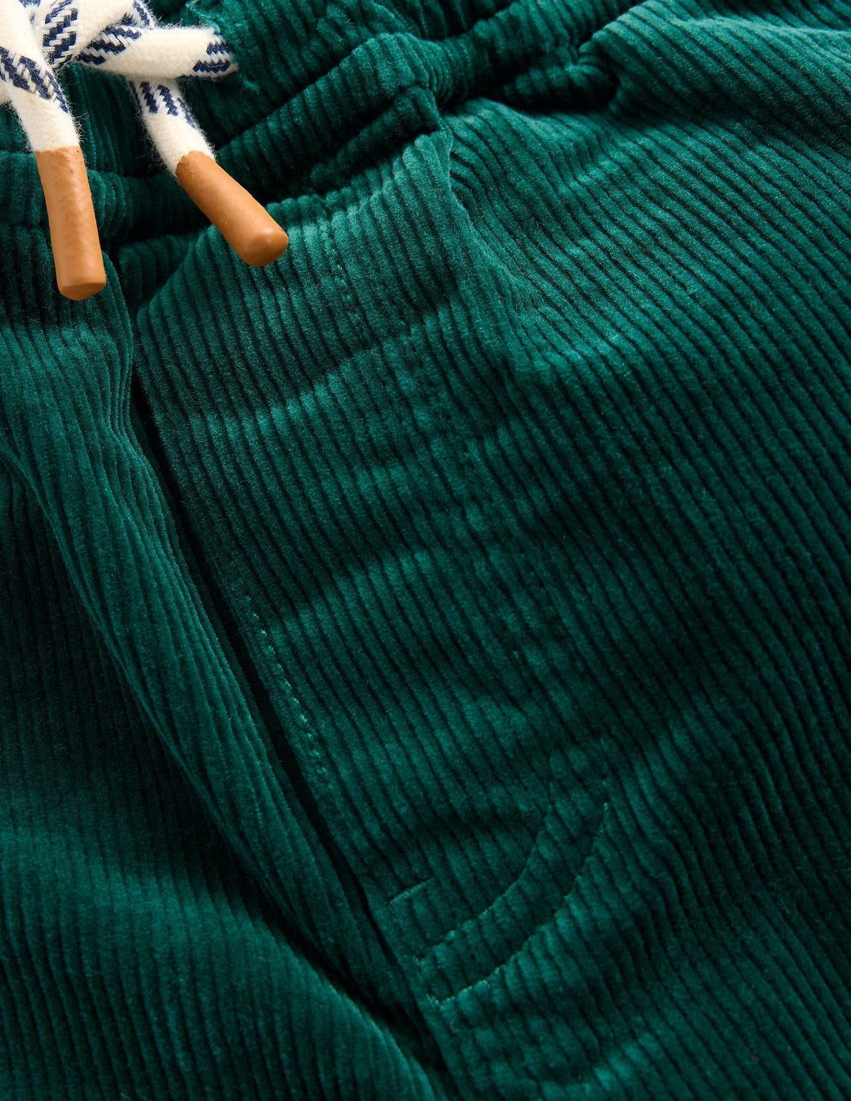 Slim Pull-On Trousers-Emerald Night Cord-3