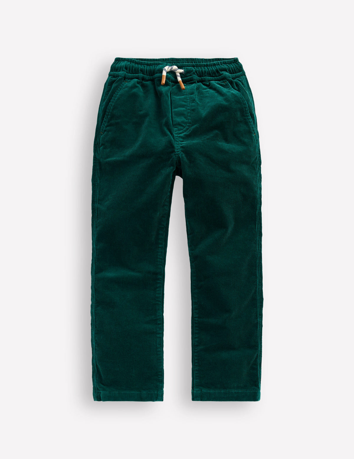 Slim Pull-On Trousers-Emerald Night Cord - Image 1