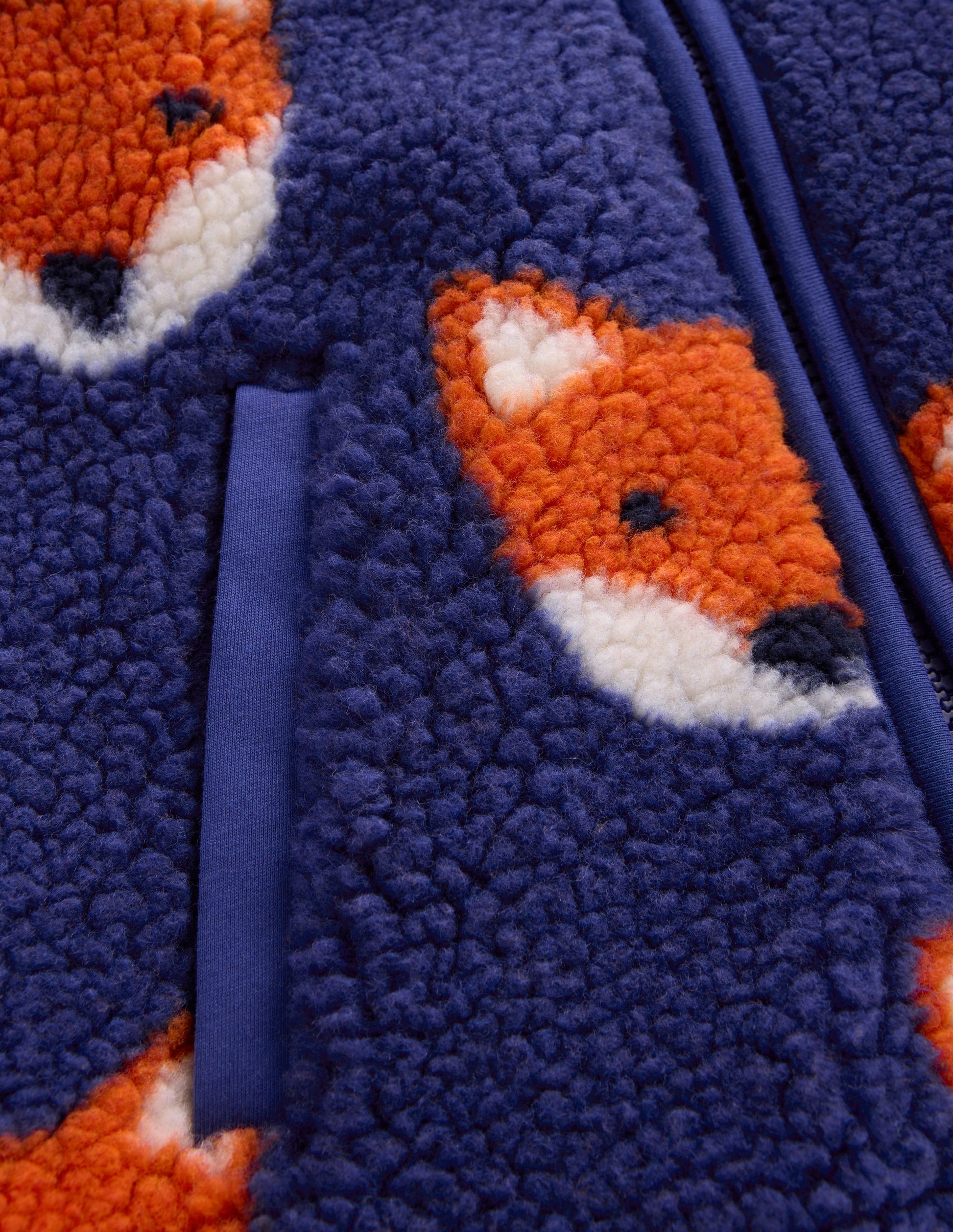 Cosy Borg Jacket-Sapphire Blue Foxes-3