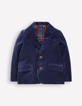 Classic Velvet Blazer-College Navy Velvet