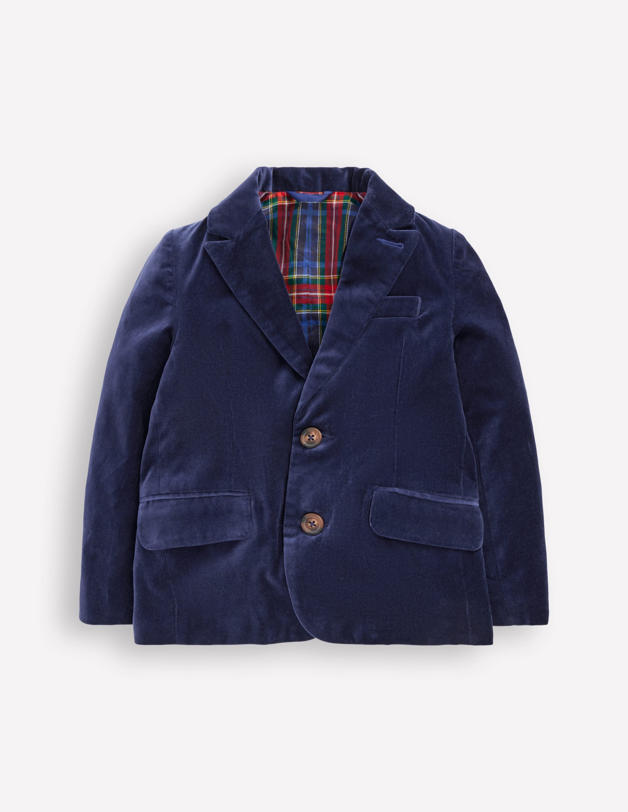 Classic Velvet Blazer-College Navy Velvet - Image 1