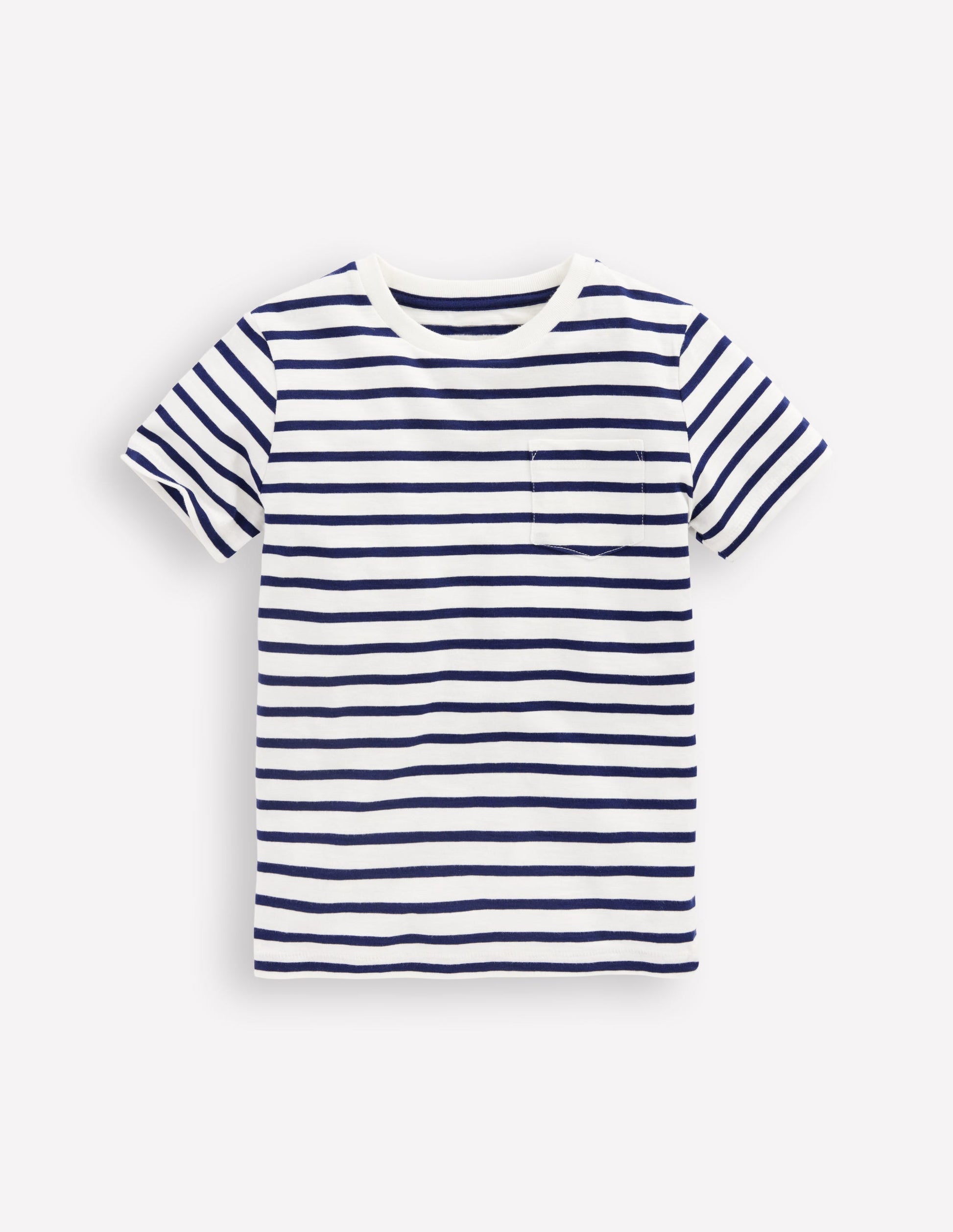 T-shirt manches courtes pour tous les jours-Bleu universitaire/écru-1