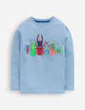 Riso Langarmshirt-Gletscherblau Käfer