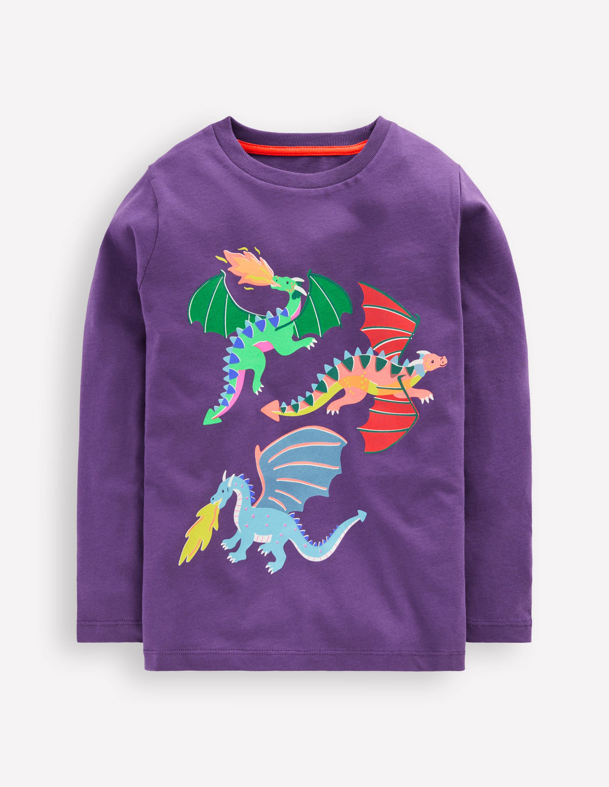 Riso Langarmshirt-Mystisches Lila Drachen - Image 1