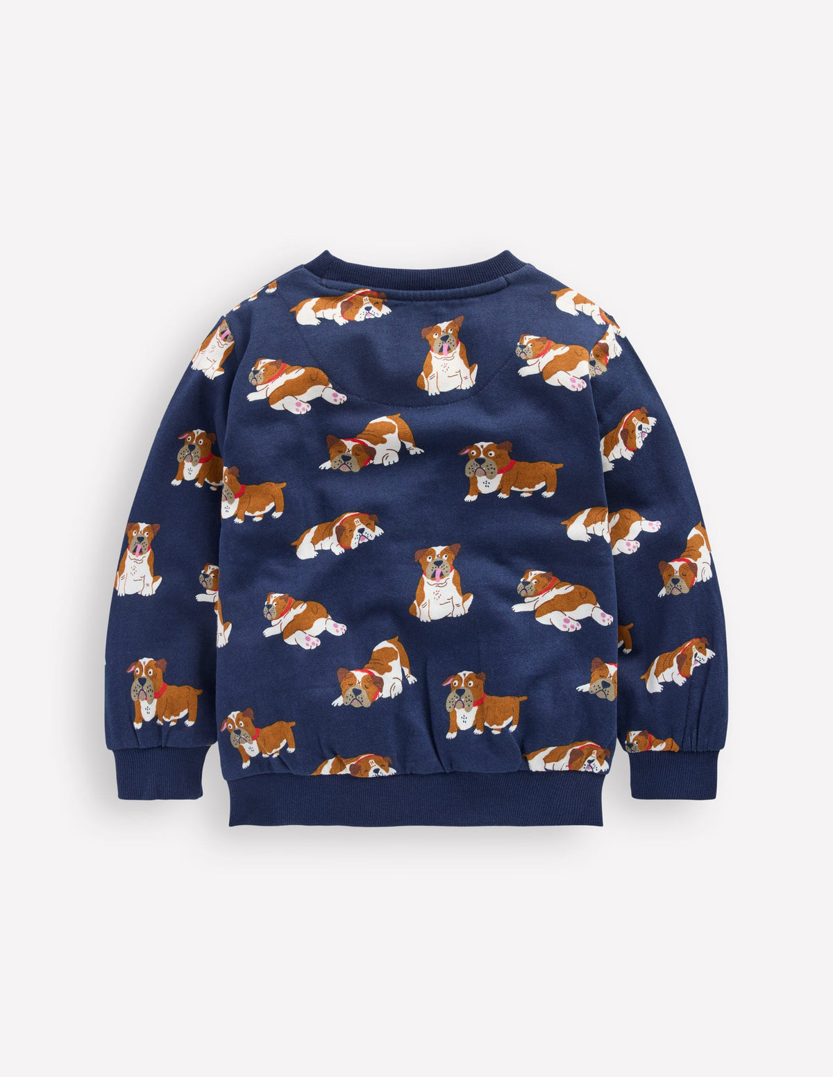 Bedrucktes Sweatshirt für den Alltag-Blau Bulldoggen-2