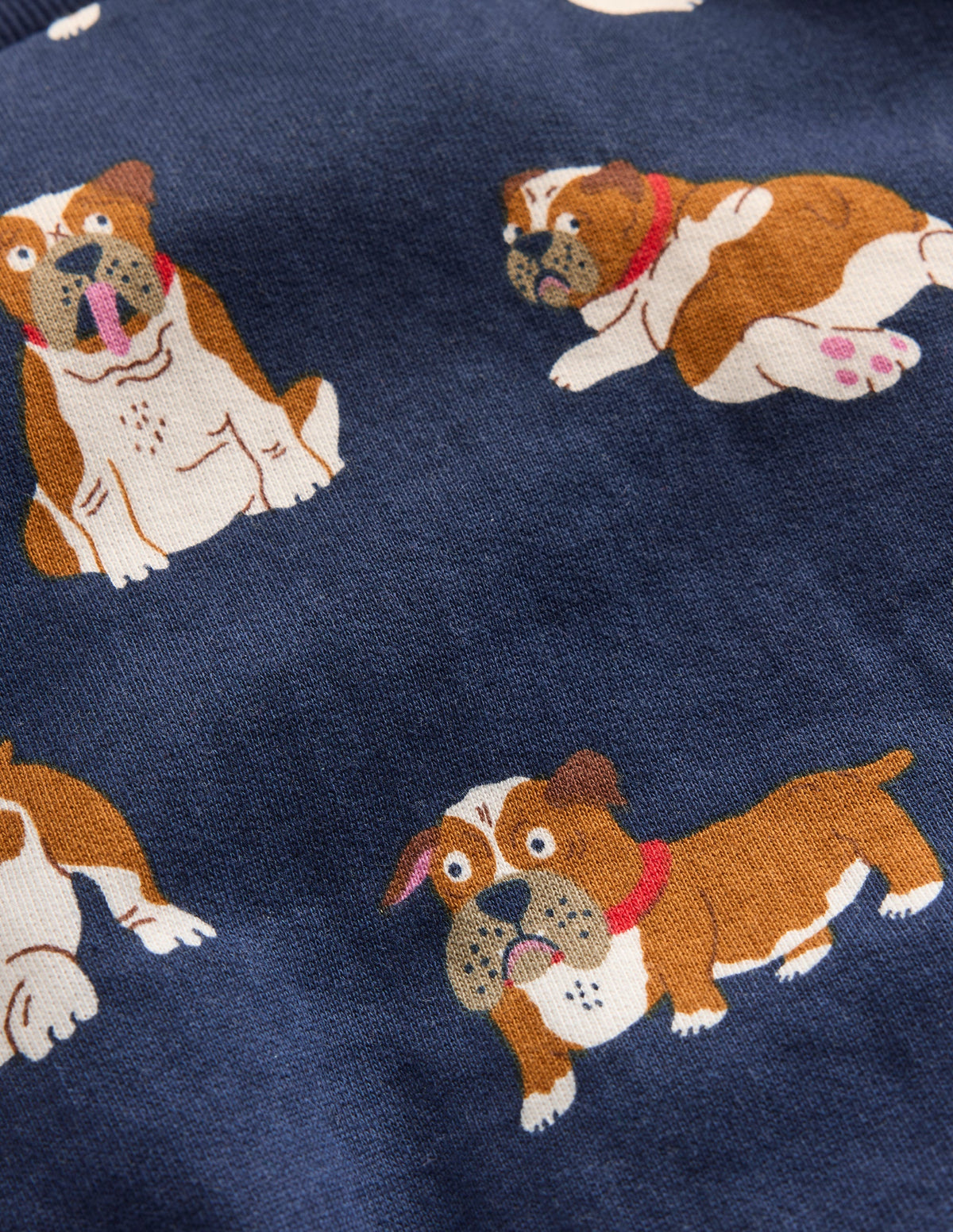 Bedrucktes Sweatshirt für den Alltag-Blau Bulldoggen - Image 3