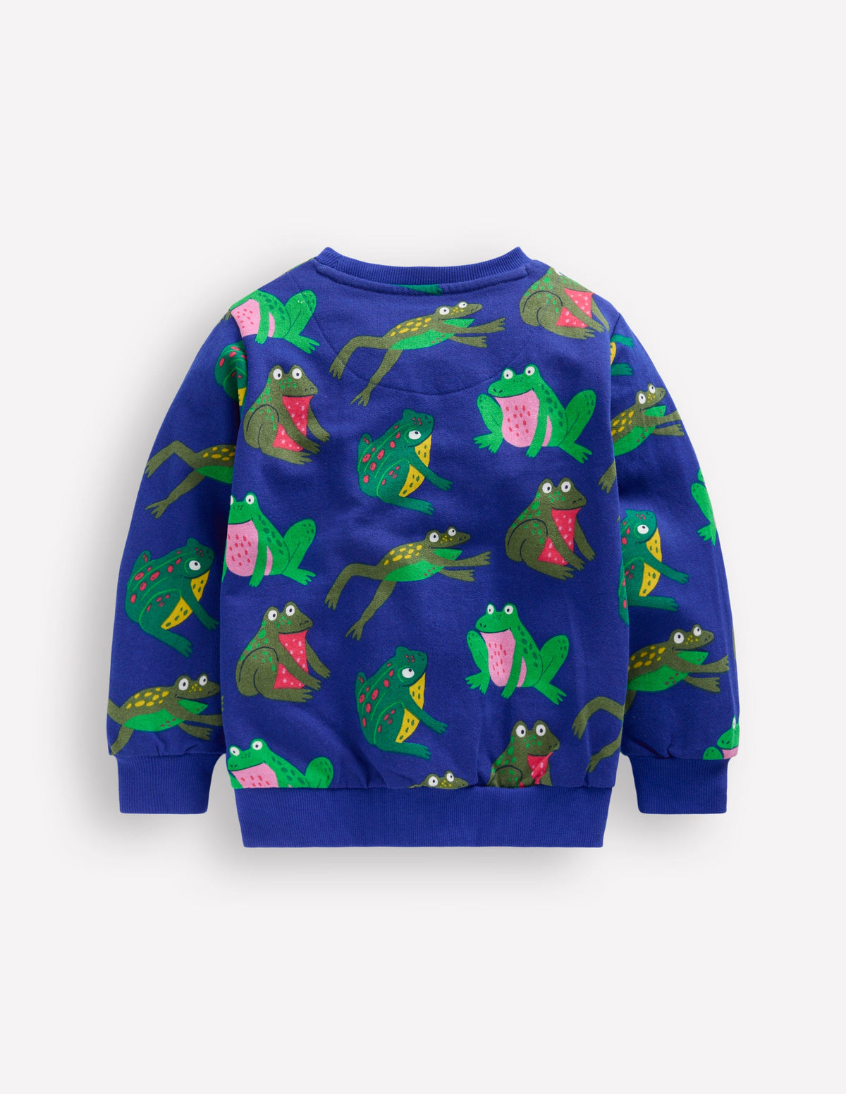 Bedrucktes Sweatshirt für den Alltag-Leuchtendes Blau Frösche - Image 2