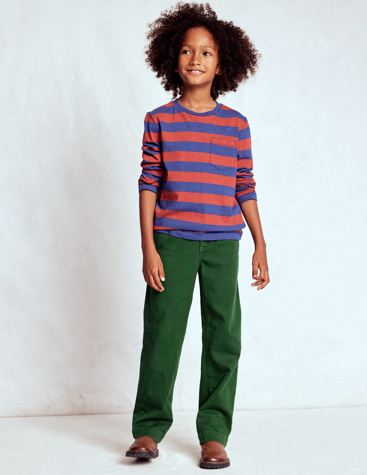 Hose mit geradem Bein für den Alltag-Kieferngrün Twill - Image 1