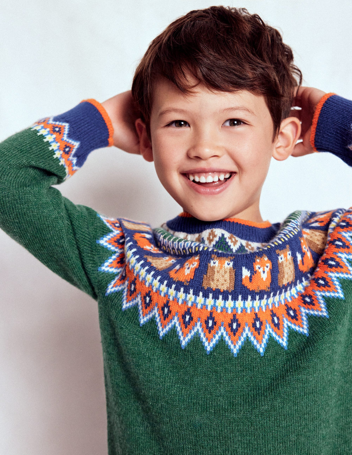 Fair-Isle-Pullover-Juwelengrün Wald - Image 2