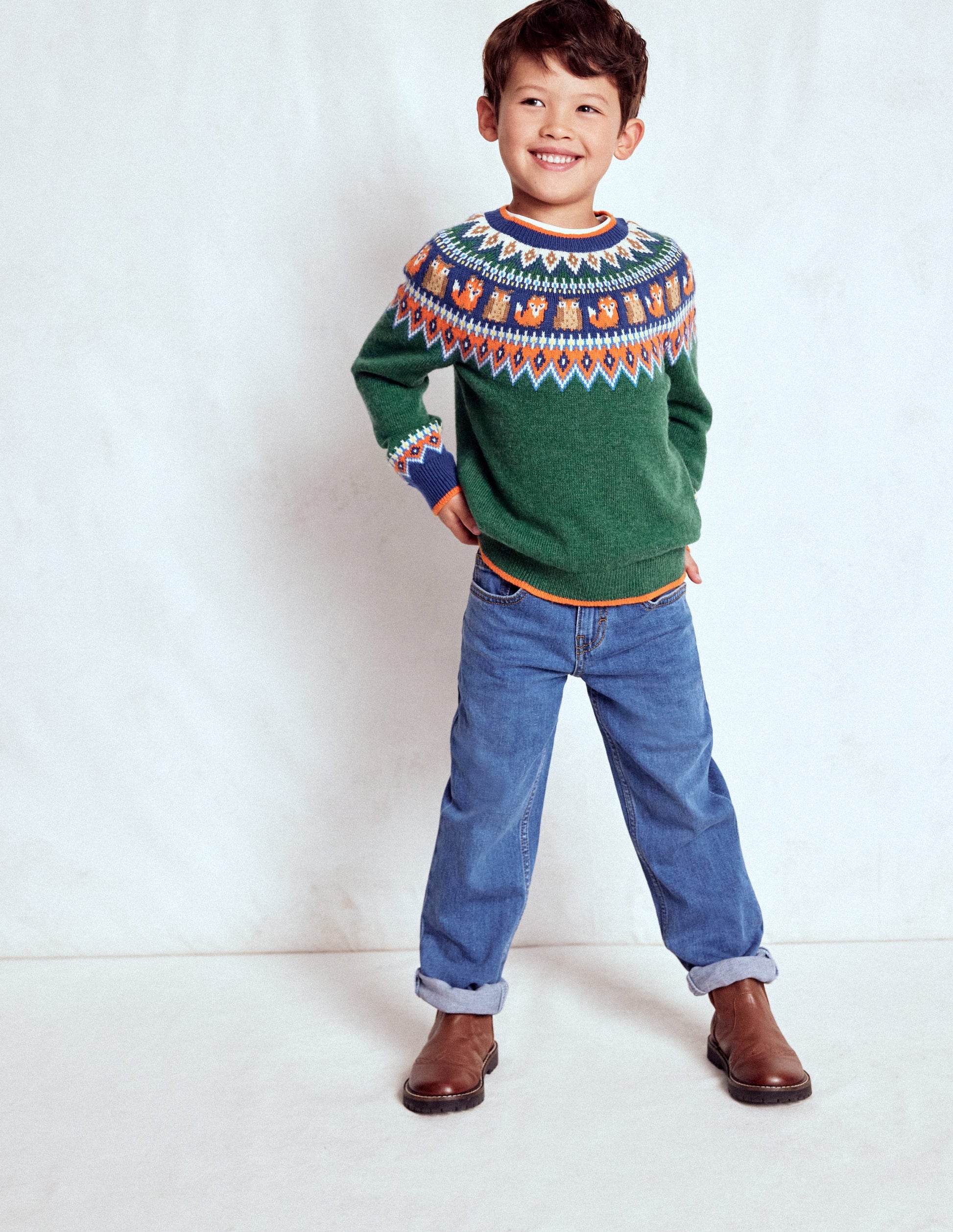 Fair-Isle-Pullover-Juwelengrün Wald-4