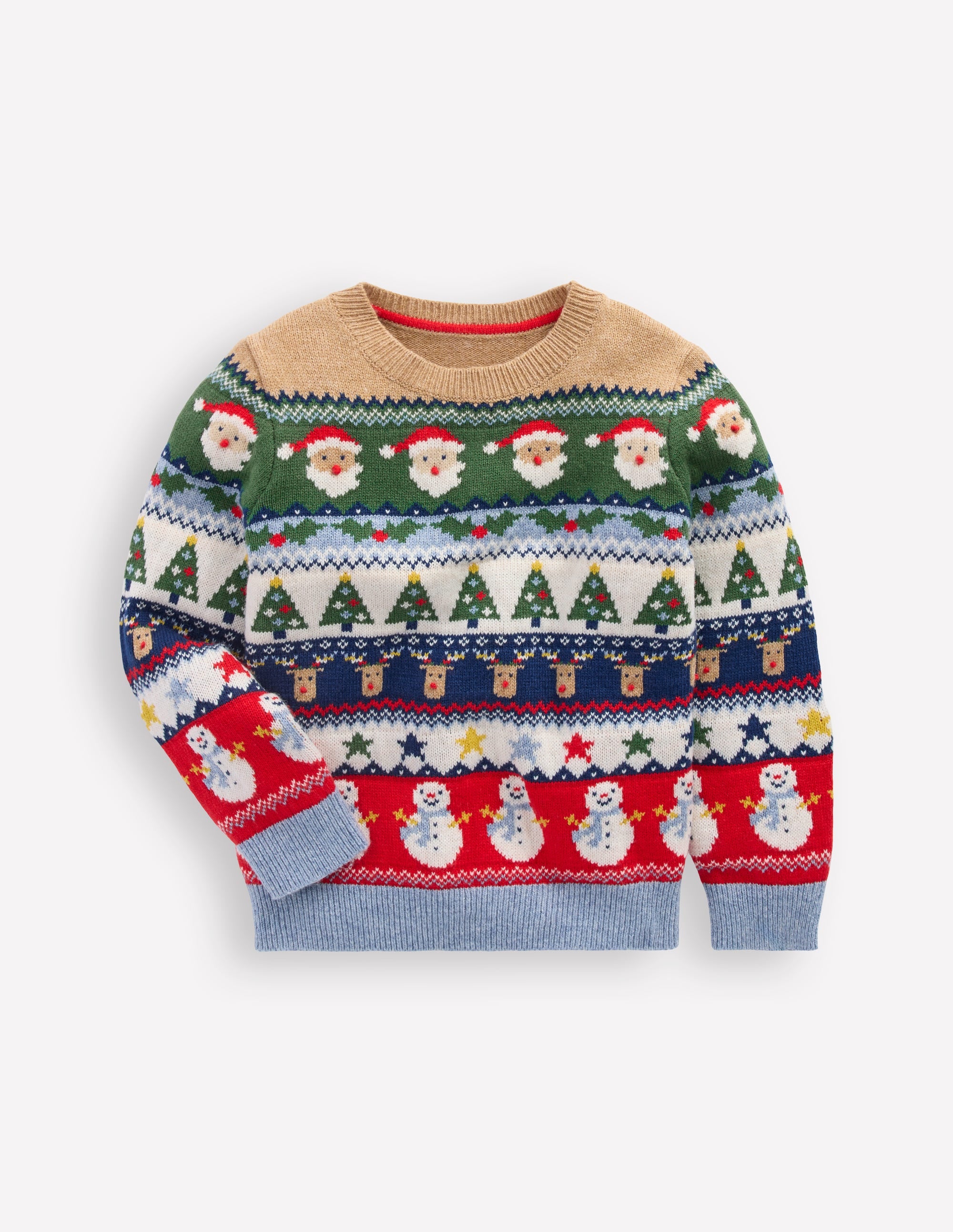 Fair-Isle-Pullover-Bunt Weihnachtliches Fair-Isle-Muster - Image 1