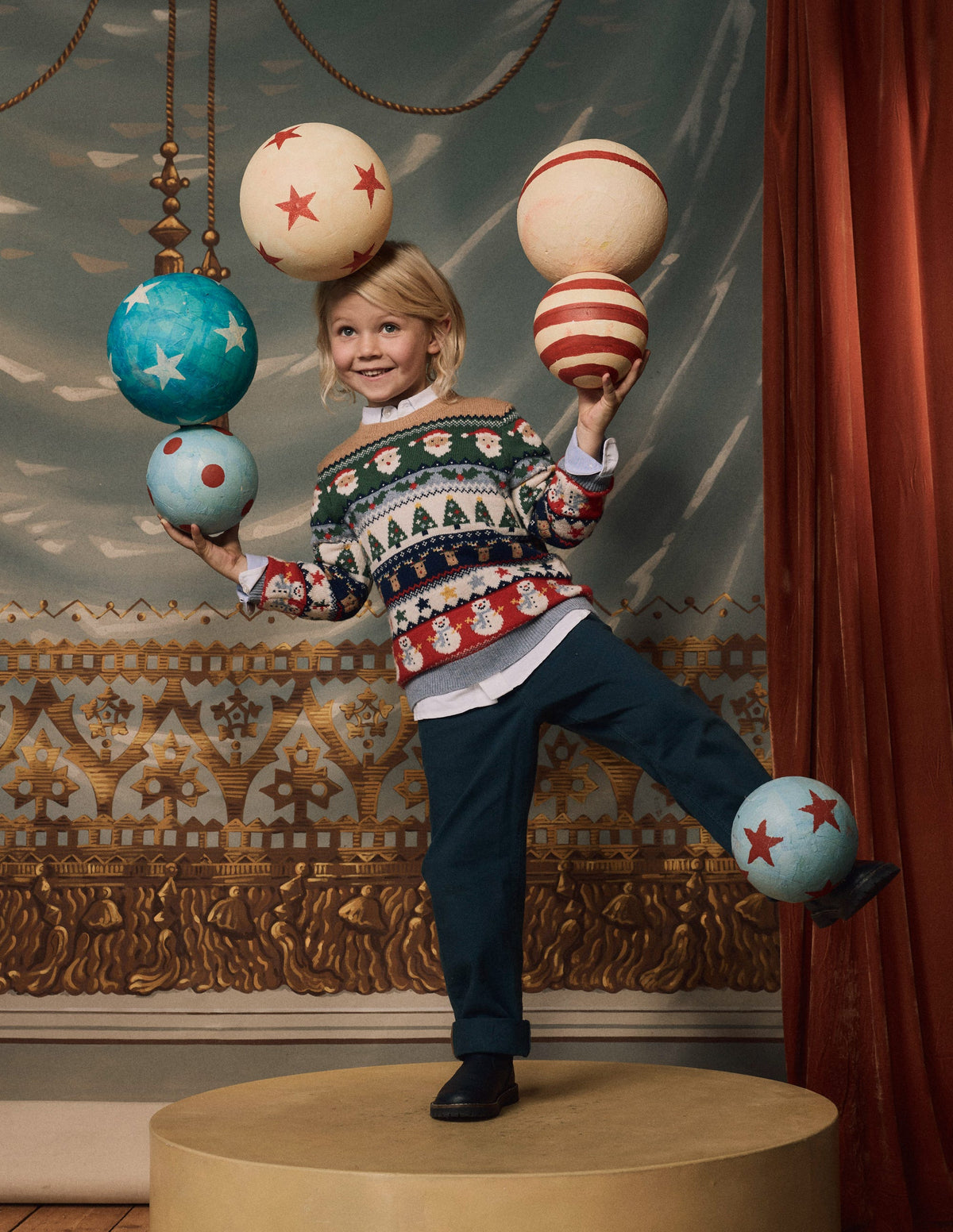 Fair-Isle-Pullover-Bunt Weihnachtliches Fair-Isle-Muster-4