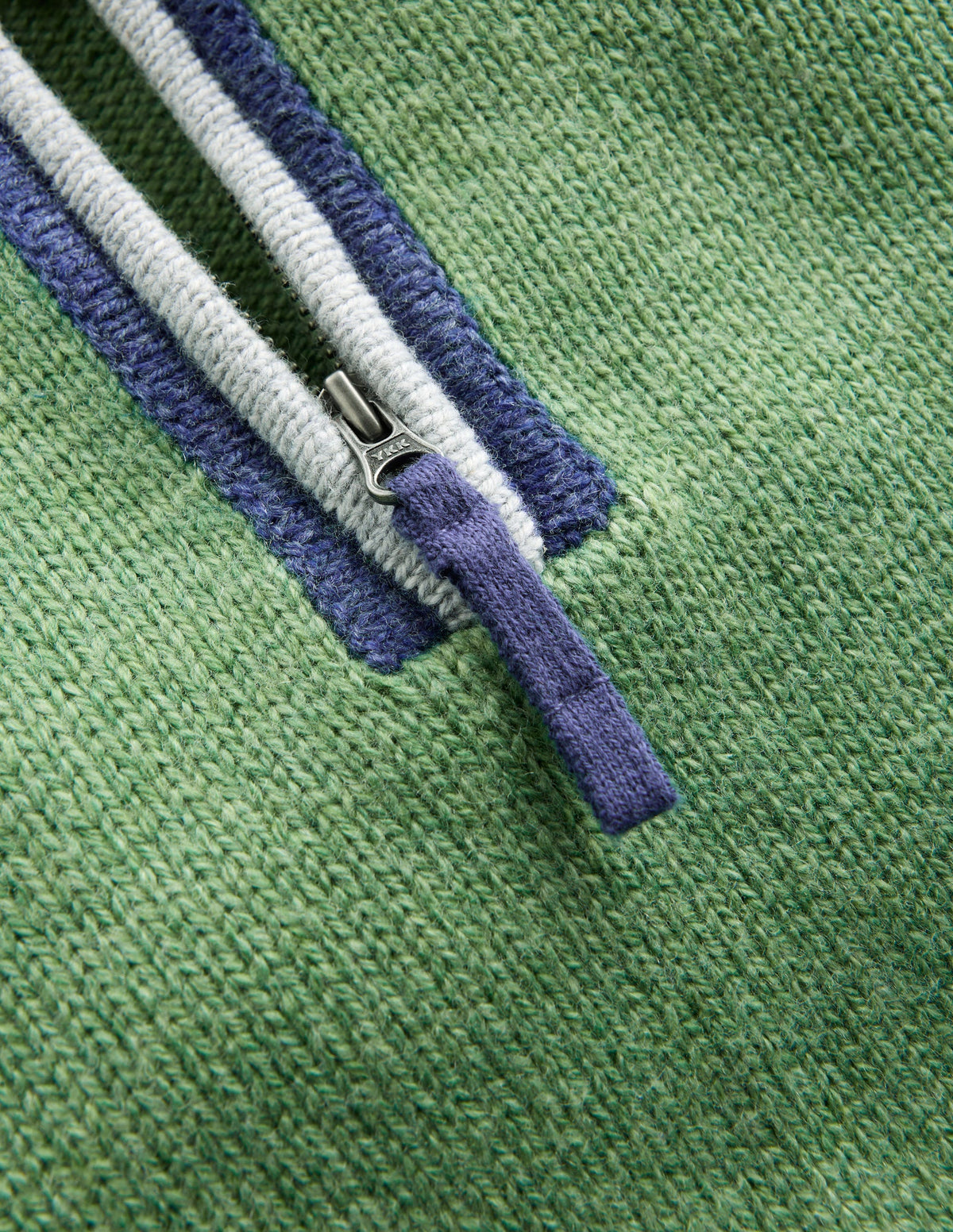Klassischer Pullover mit halblangem Reißverschluss-Dunkles Teichgrün-6