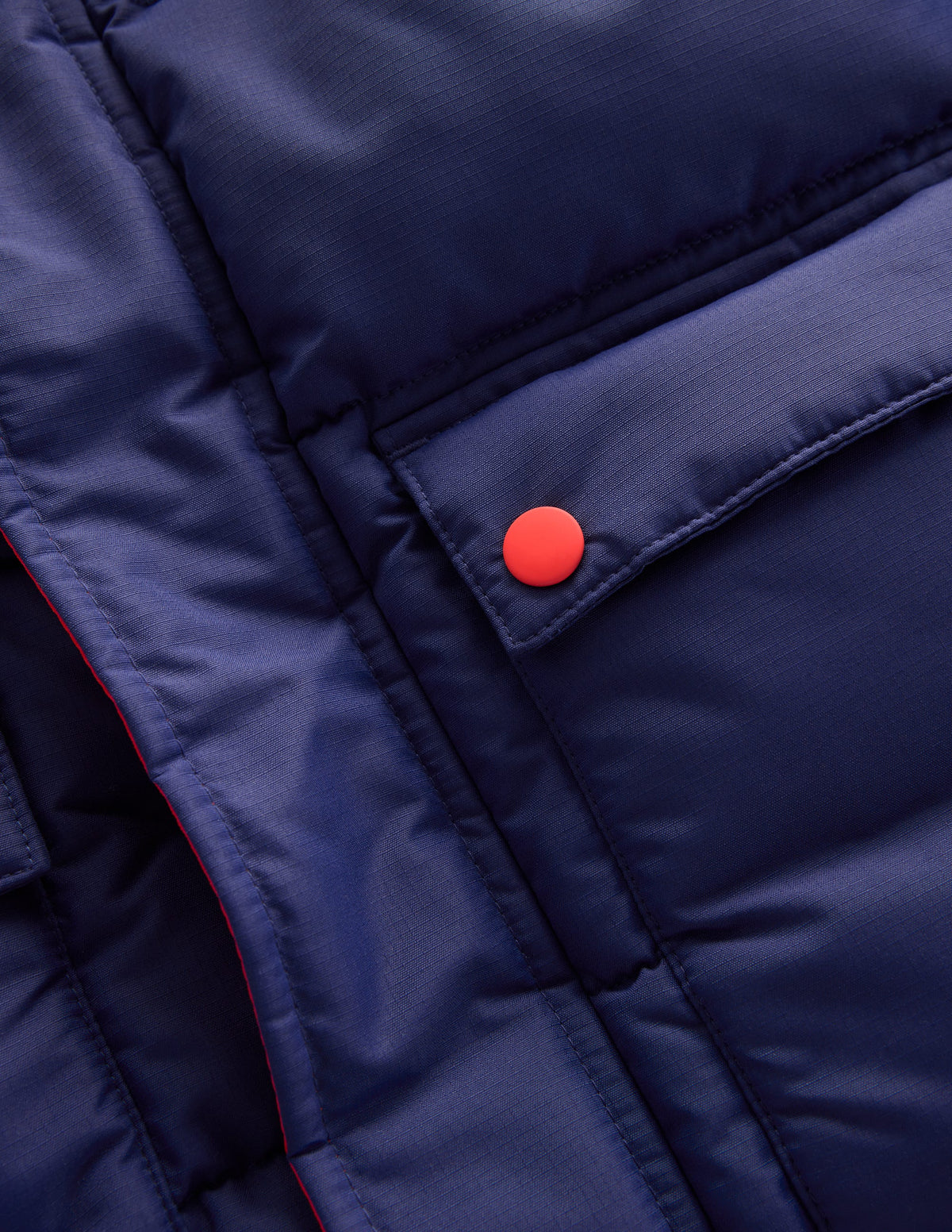 Fleece Lined Padded Coat-Navy-3