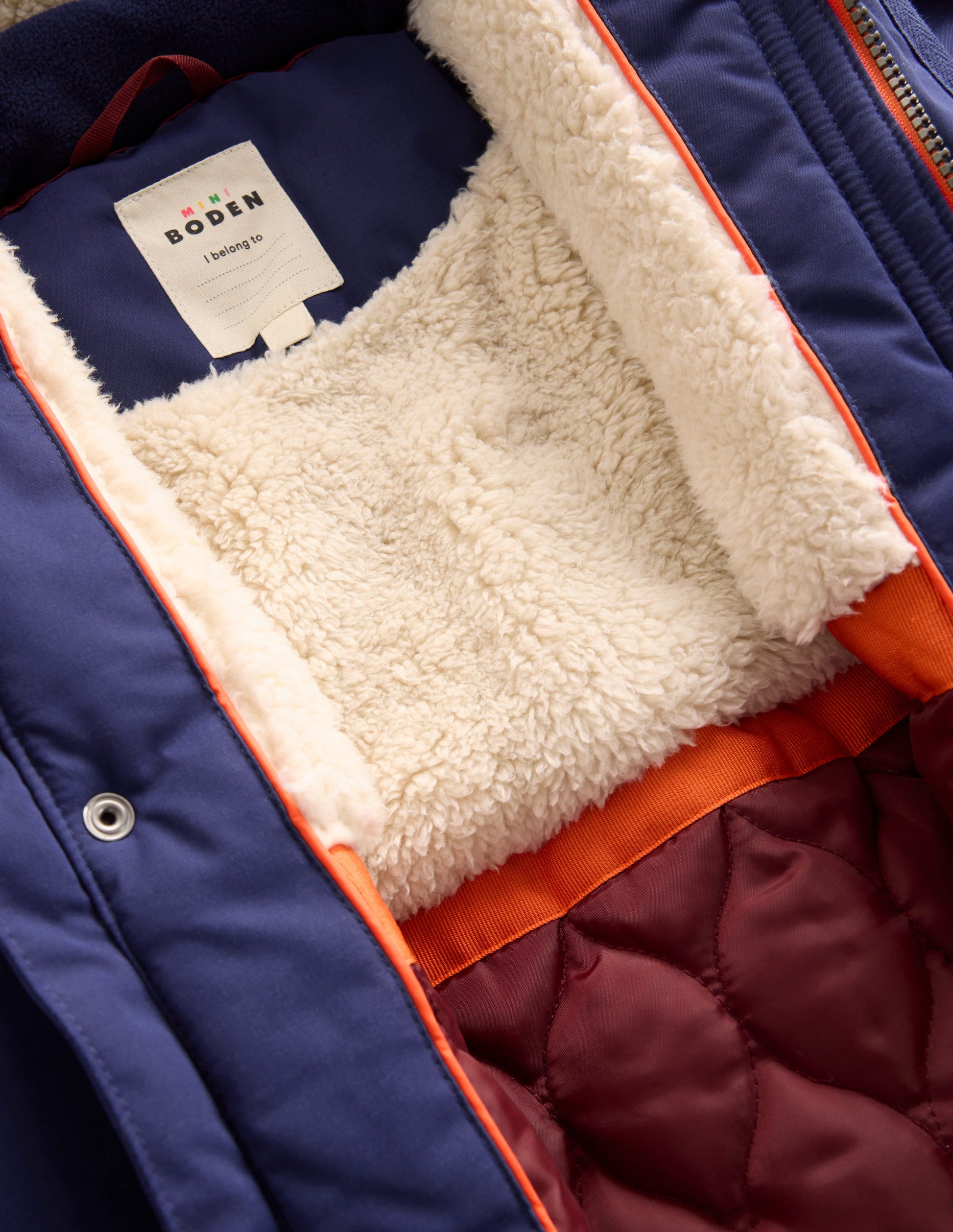 Wasserdichter Parka-Schuluniform-Marineblau-5