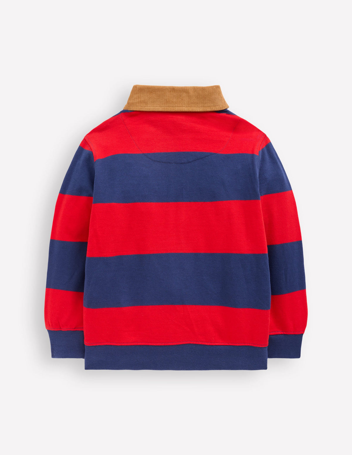 Sweatshirt mit Kragen-Mohnblumenrot/Steuerbordblau-2
