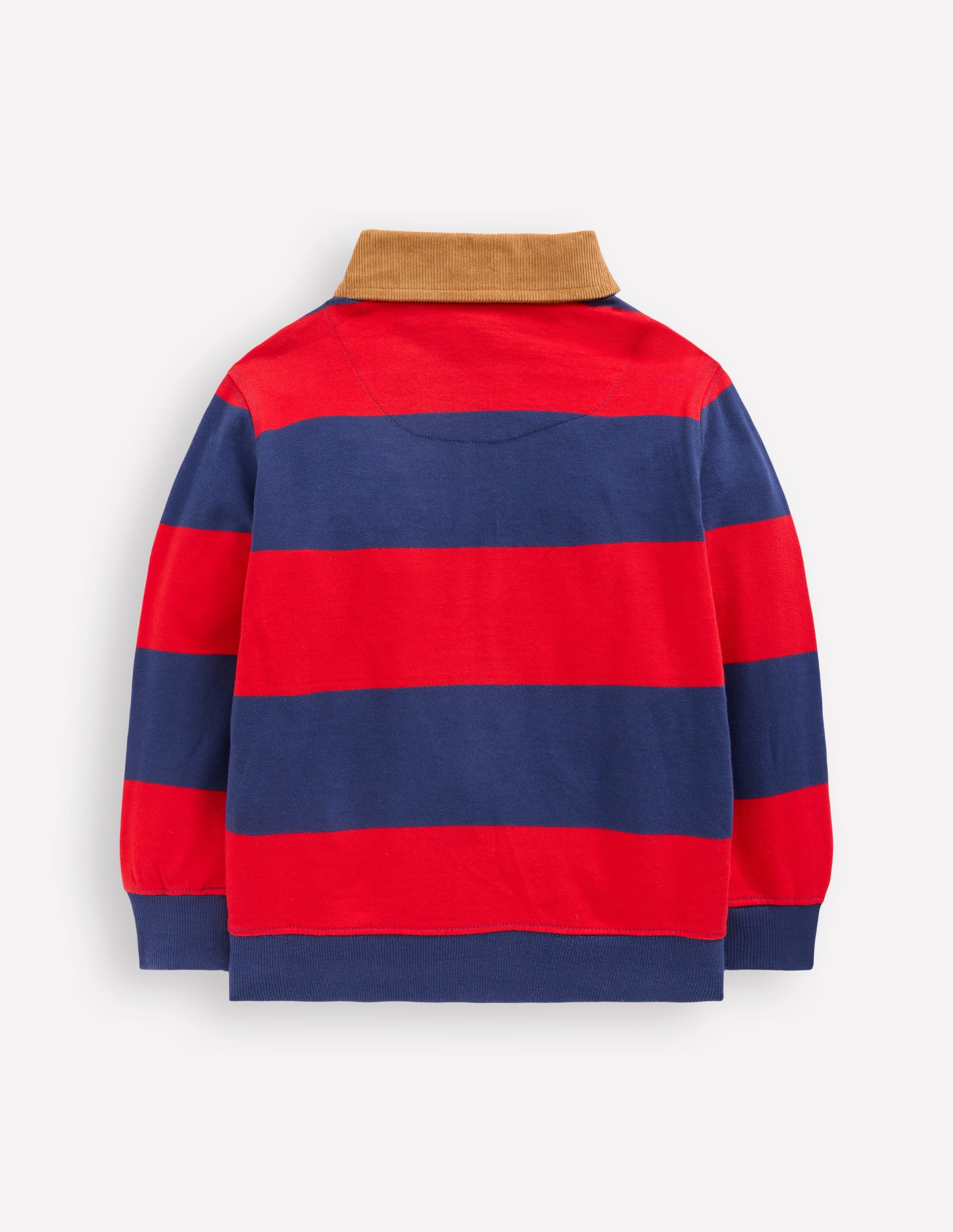 Sweatshirt mit Kragen-Mohnblumenrot/Steuerbordblau - Image 2