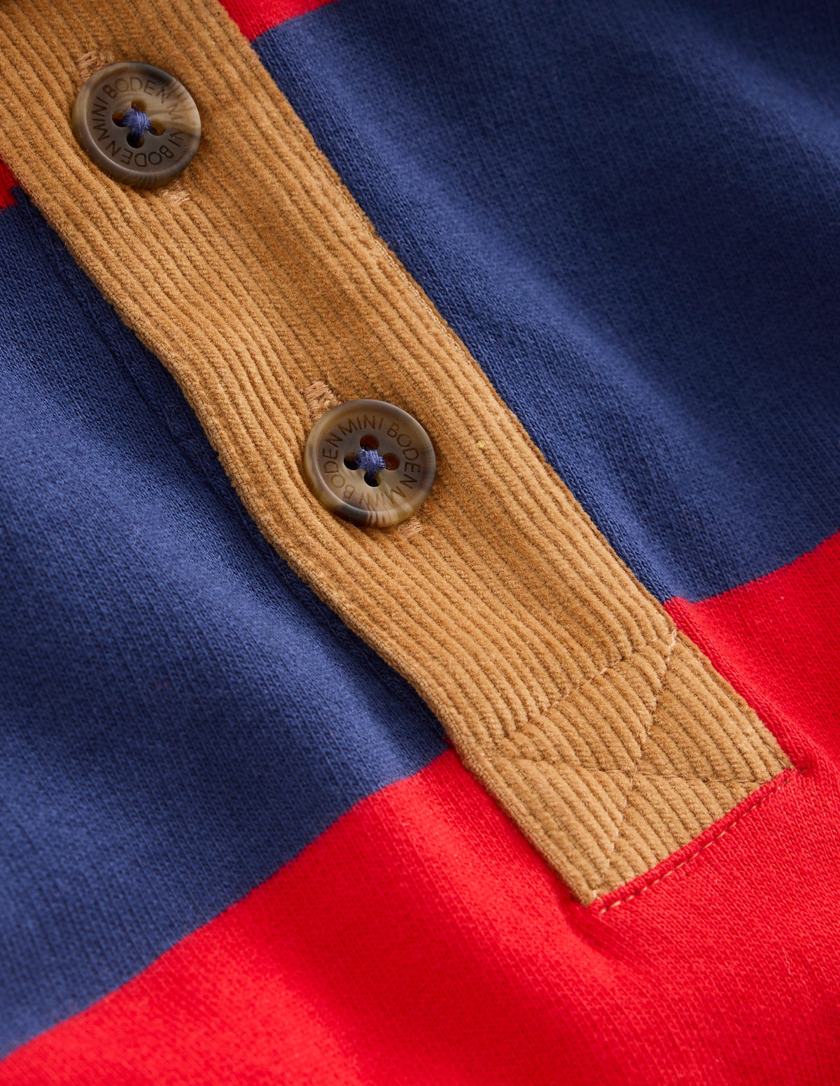 Sweatshirt mit Kragen-Mohnblumenrot/Steuerbordblau - Image 3