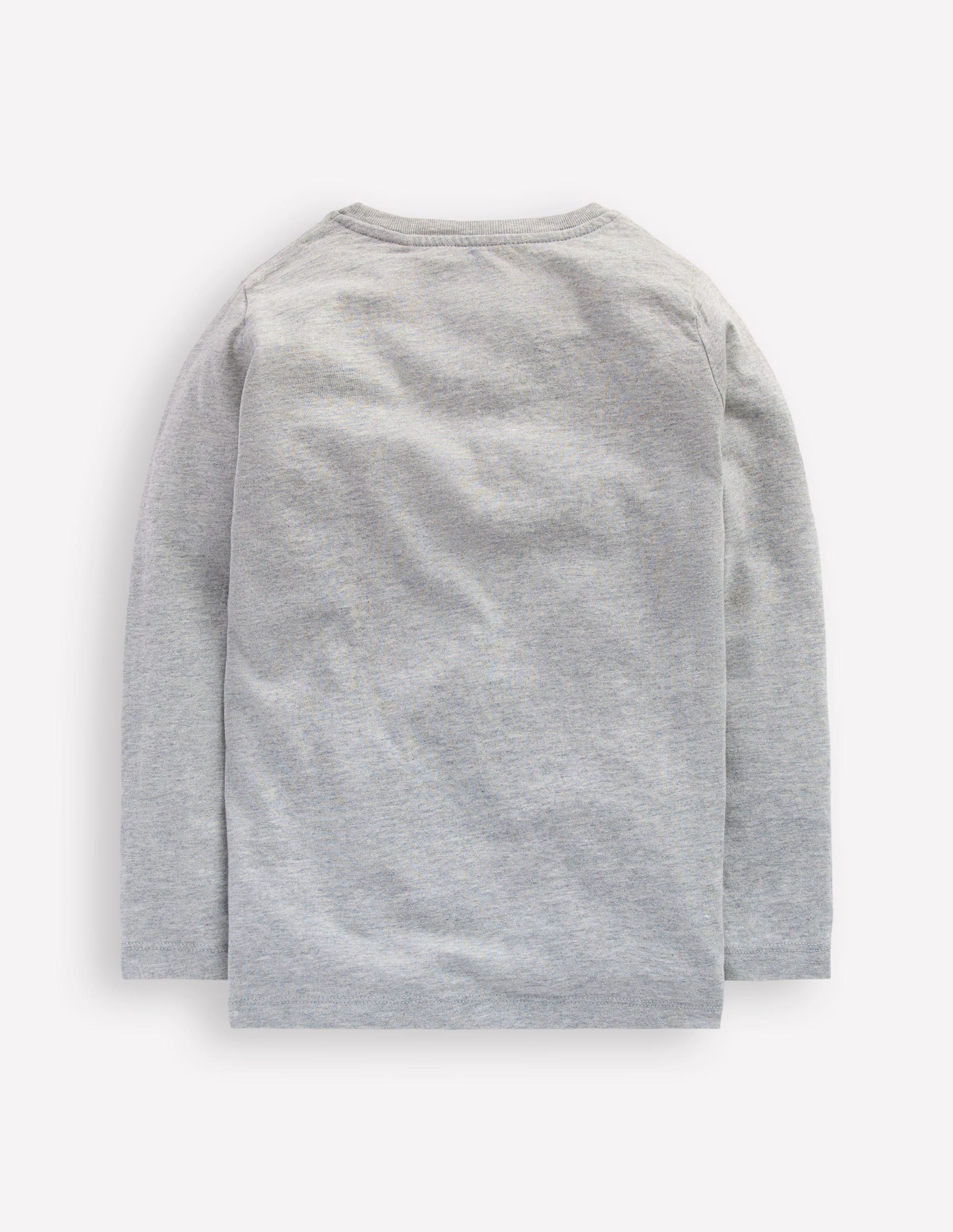 Originelles, langärmliges 3D-T-Shirt-Grau Eule - Image 2