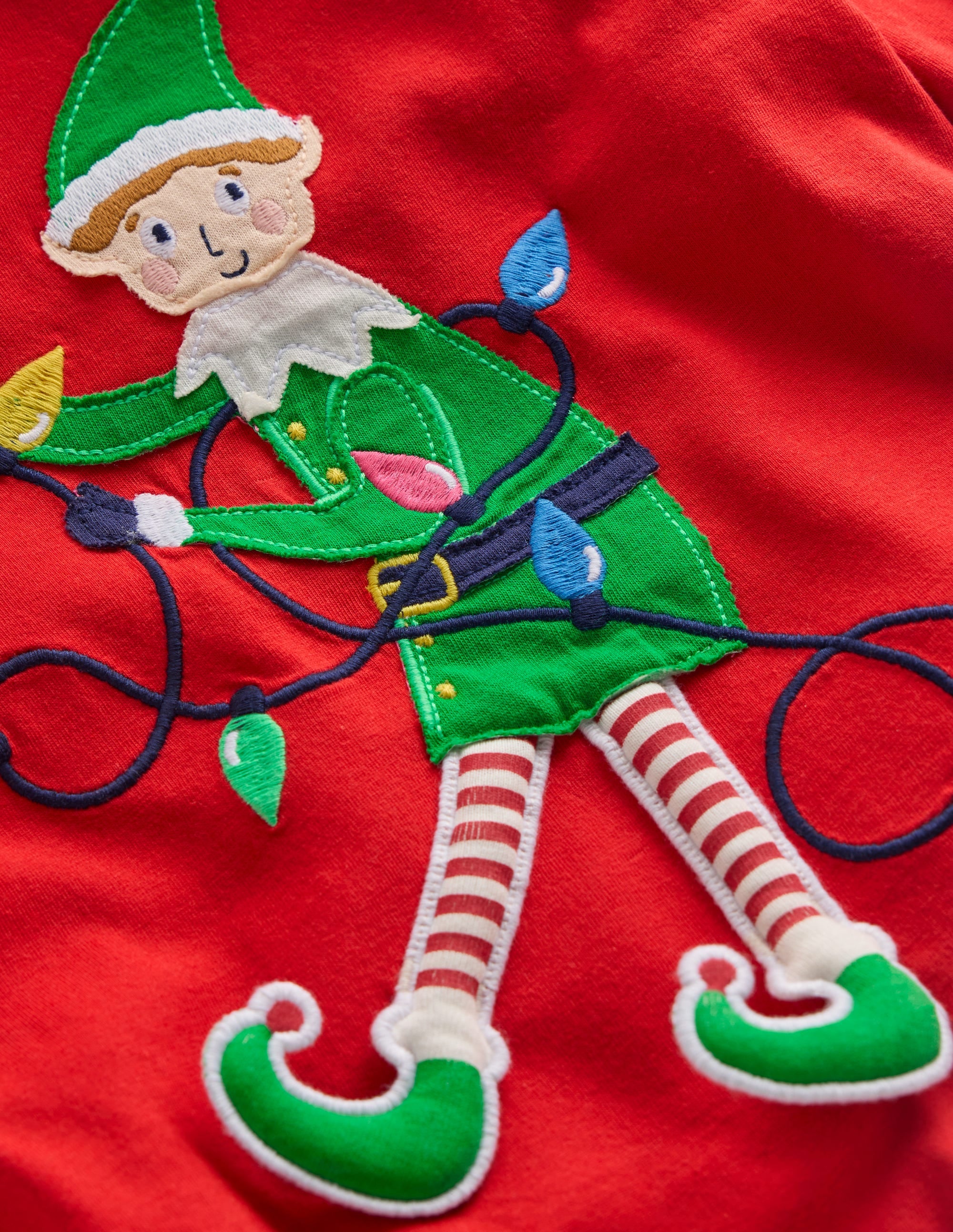 Long Sleeve Novelty 3D T-Shirt-Mars Red Elf - Image 3