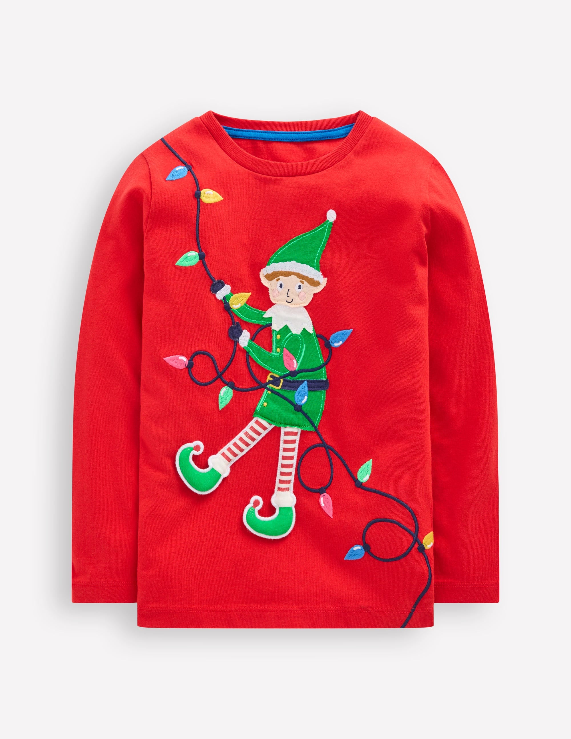 Long Sleeve Novelty 3D T-Shirt-Mars Red Elf - Image 1