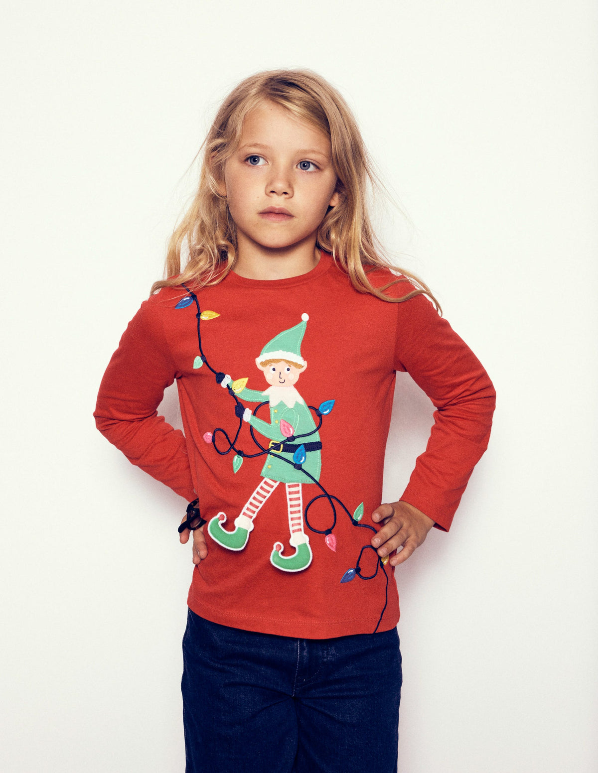 Long Sleeve Novelty 3D T-Shirt-Mars Red Elf - Image 4